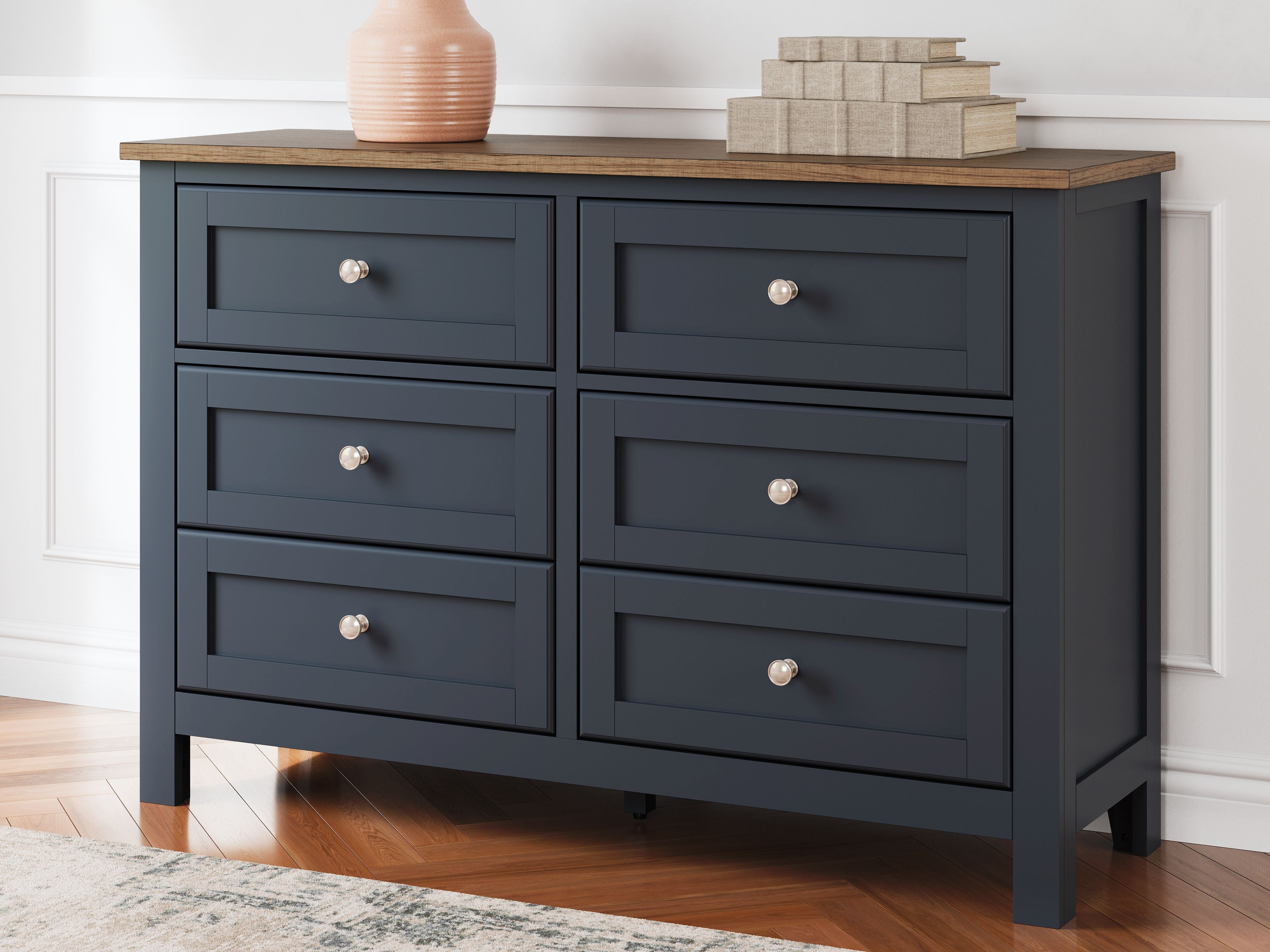 Blue wood dresser discount