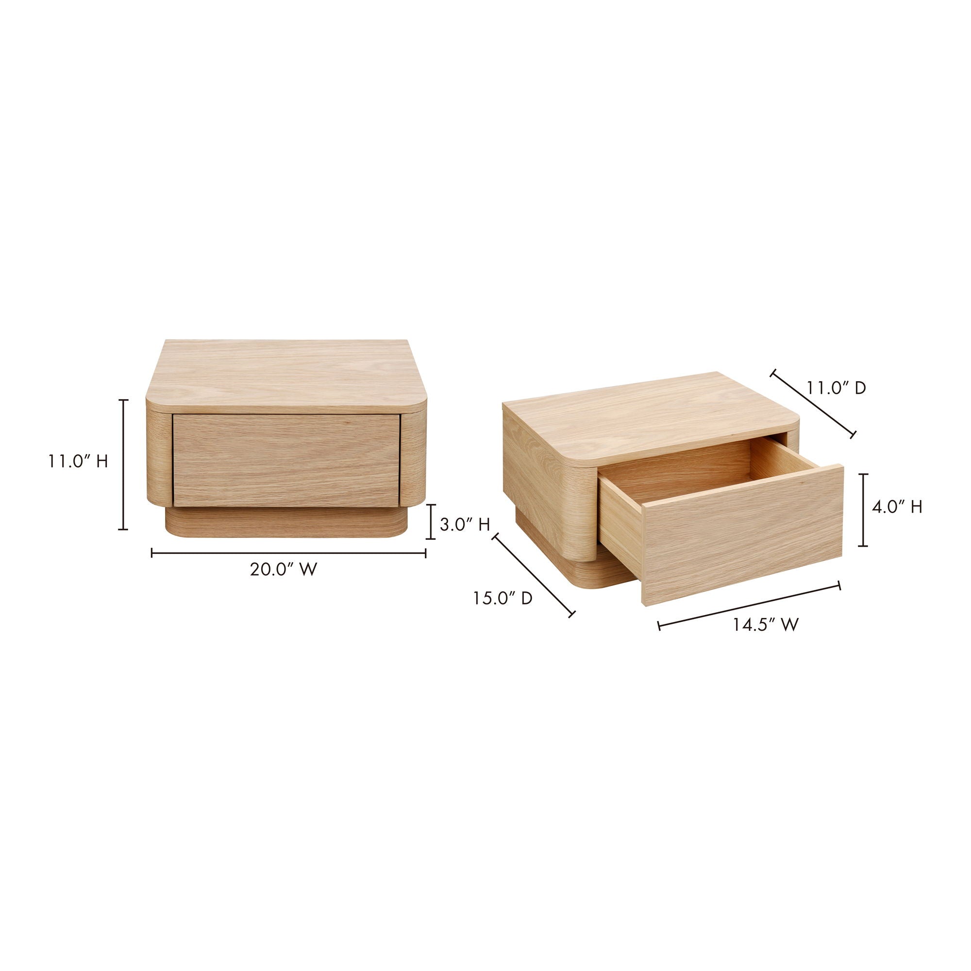 Round Off - Nightstand - Beige