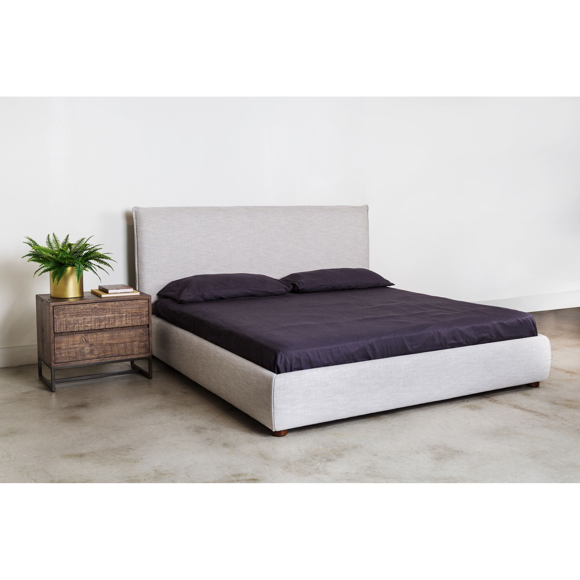 Luzon - King Bed - Light Gray