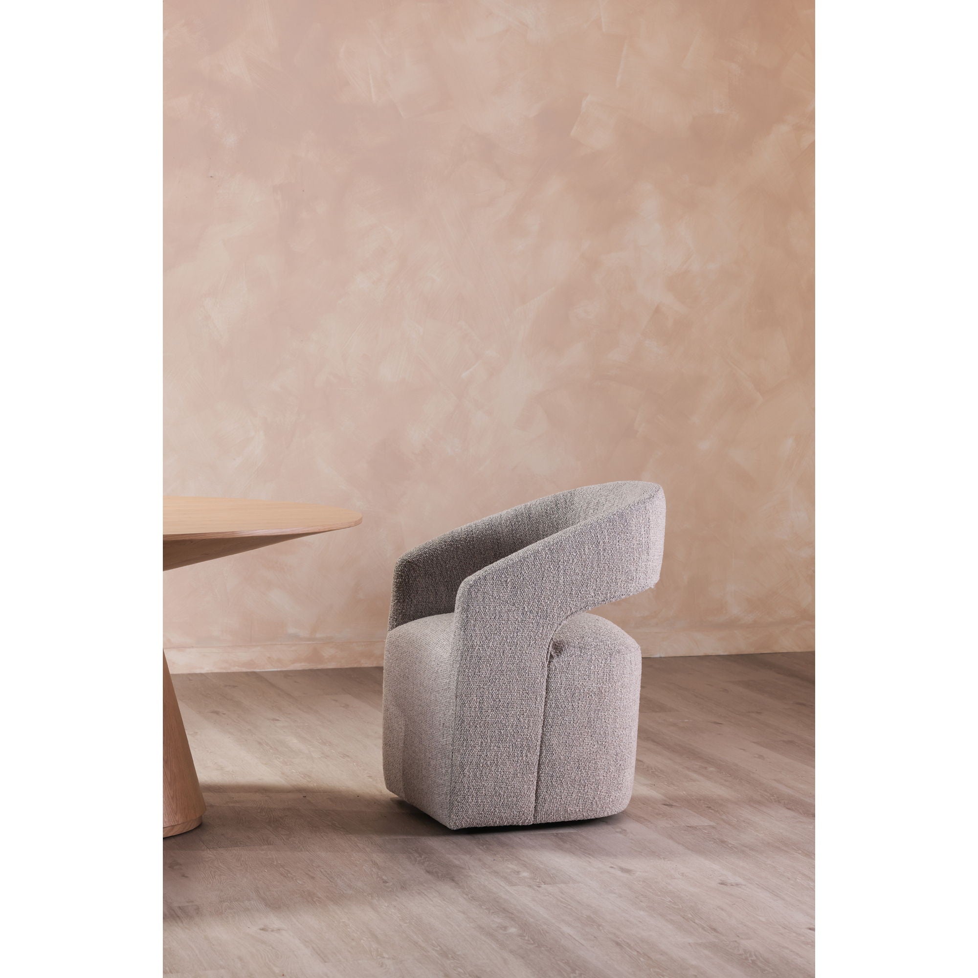 Barrow - Rolling Dining Room Chair - Gray Storm