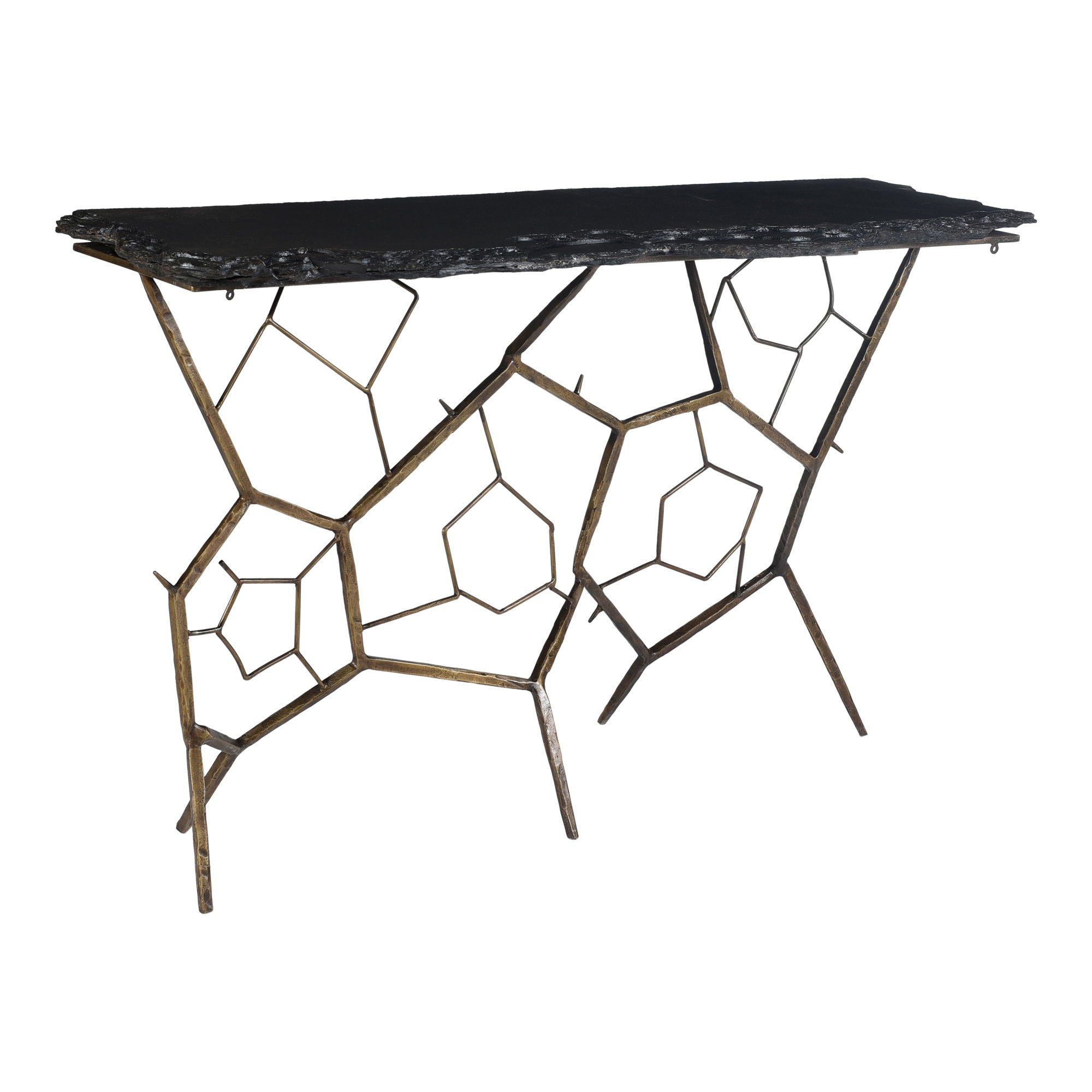 Nate - Slate Console Table - Black