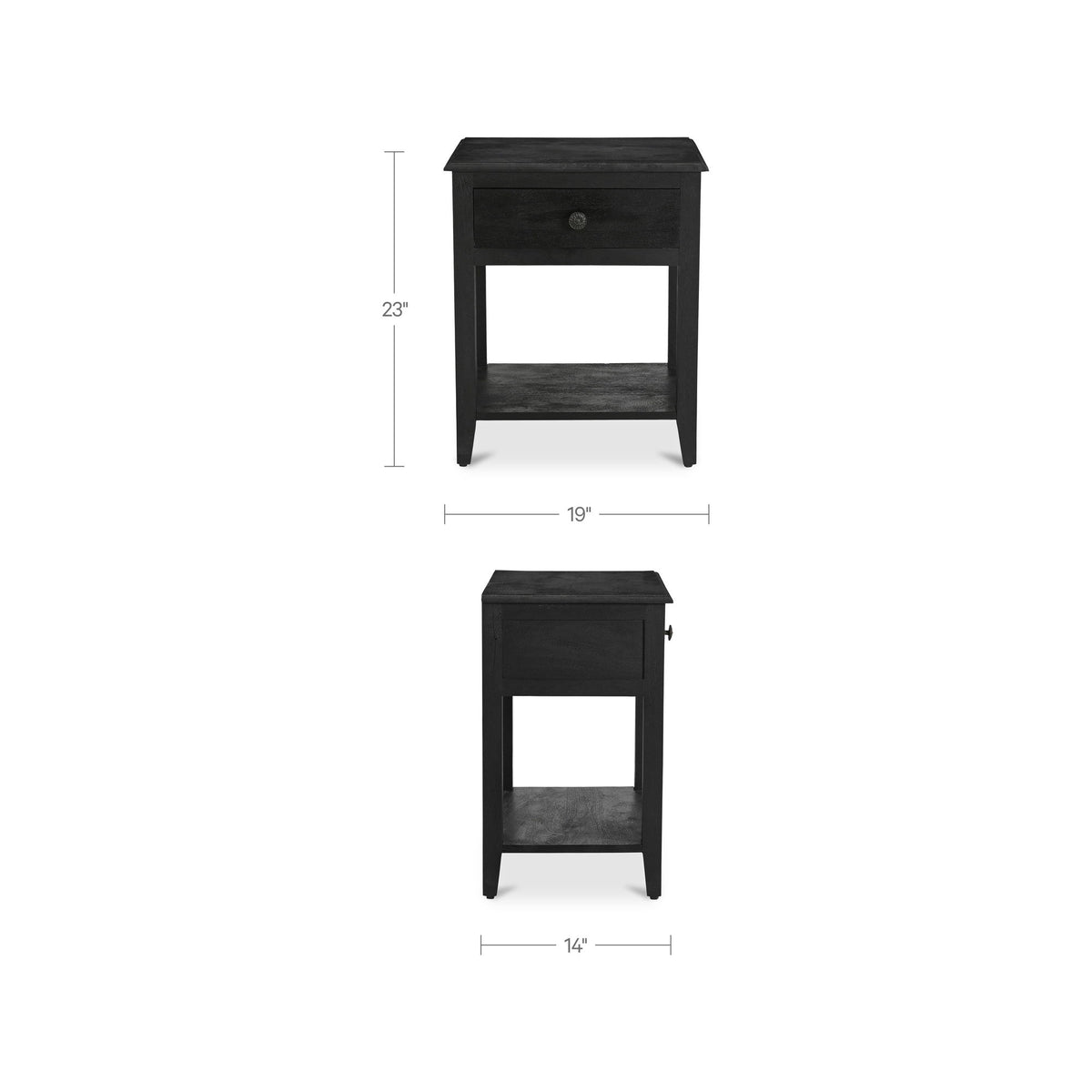 Corrine - Nightstand - Black