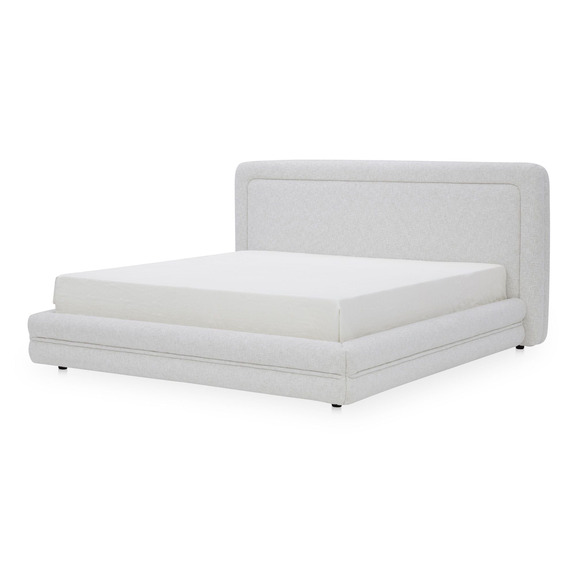 Tory - Queen Bed - Pebble White