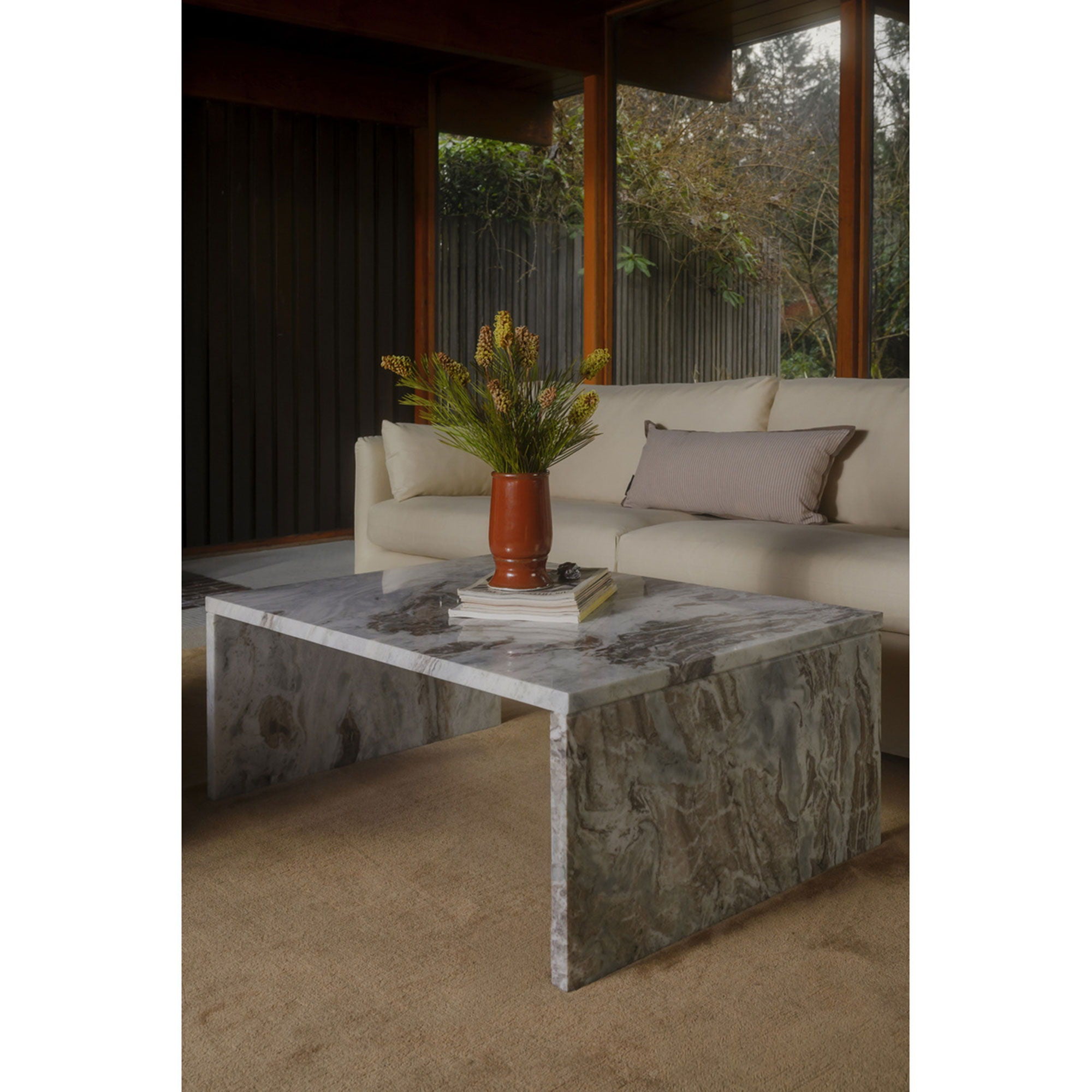 Rosa - Coffee Table Torrento Marble - Brown / Beige