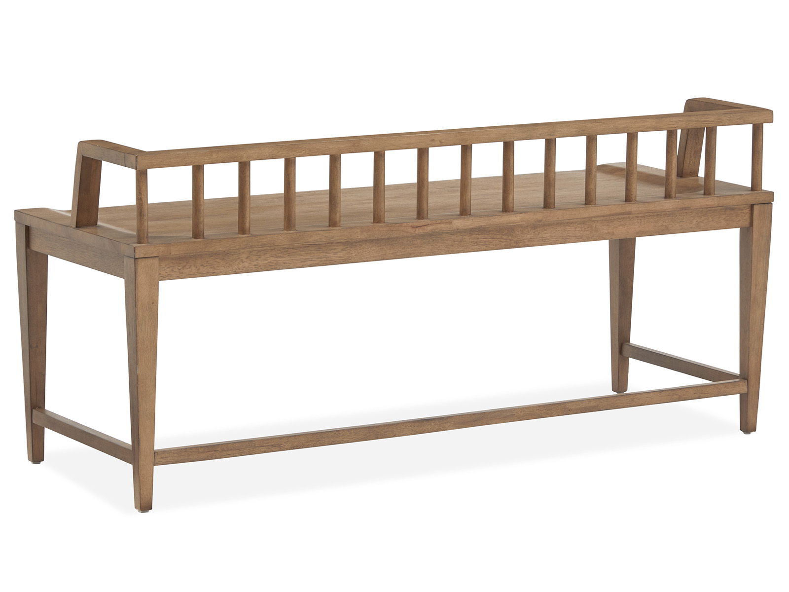 Lindon - Arm Bench With Low Back - Light Brown