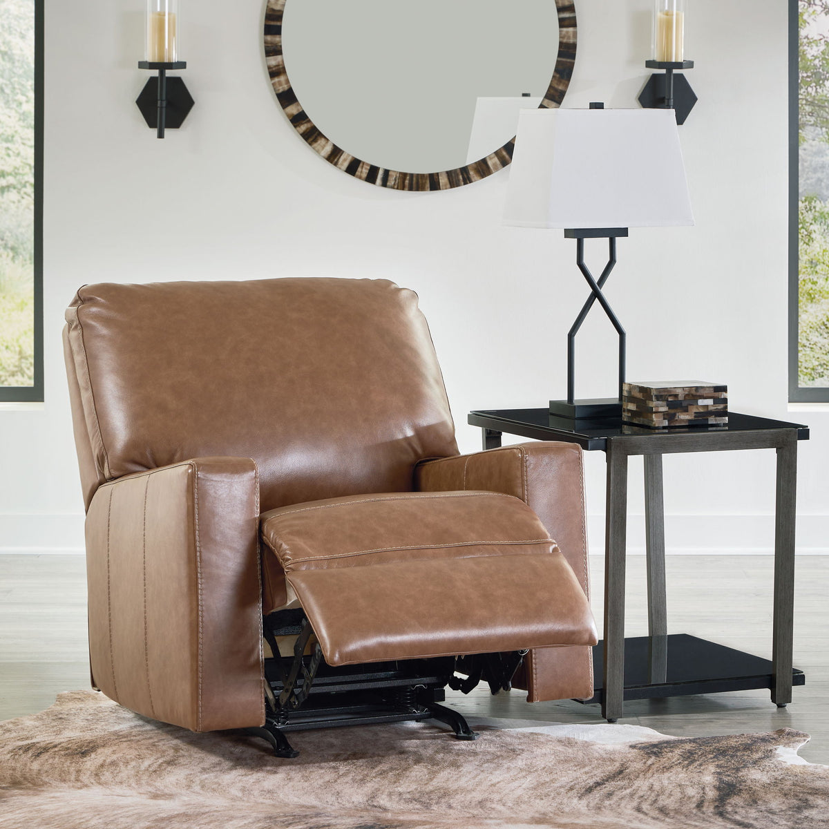 Bolsena - Rocker Recliner - Leather Match - Caramel