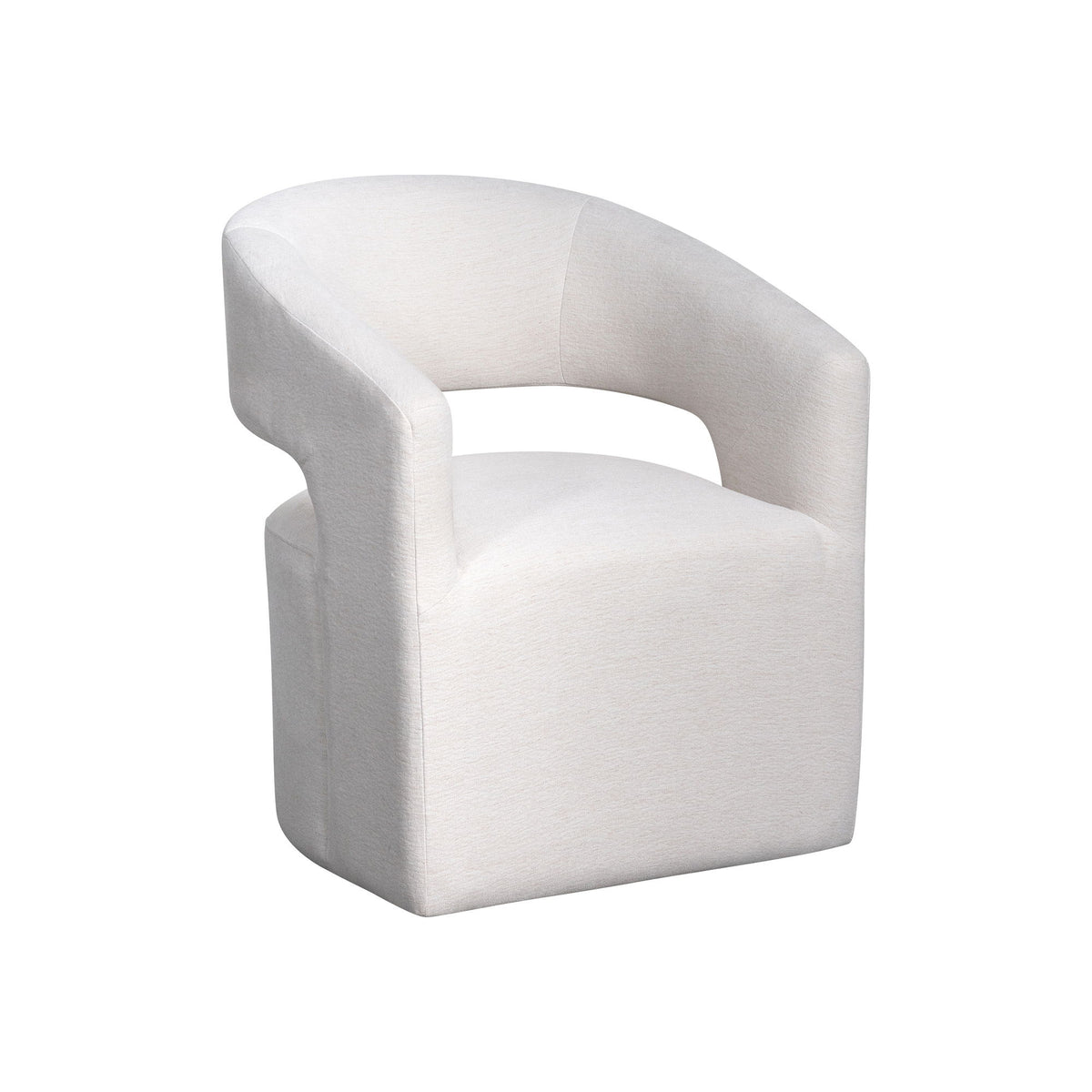 Upholstered Dining Chair Curved Open Back