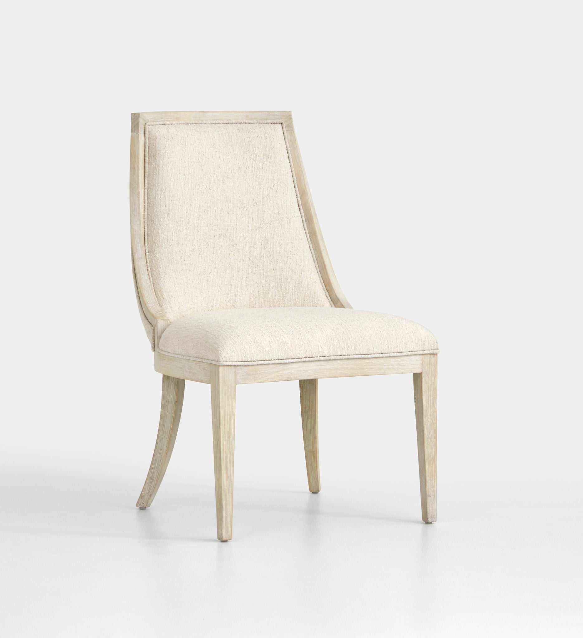 Herringbone Ridge - Upholstered Host Chair (Set of 2) - Clara Natural