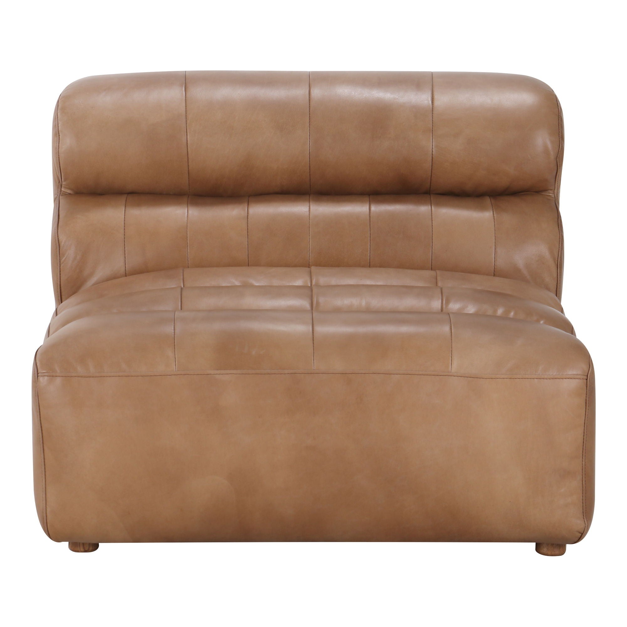 Ramsay - Leather Slipper Chair - Light Brown