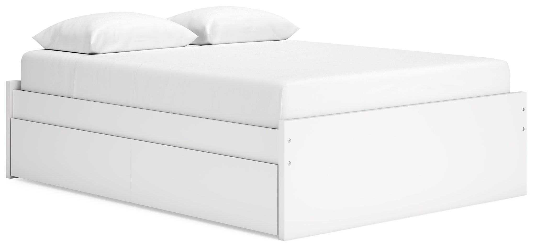 Onita - White - Queen Platform Bed With 2 Side Storage