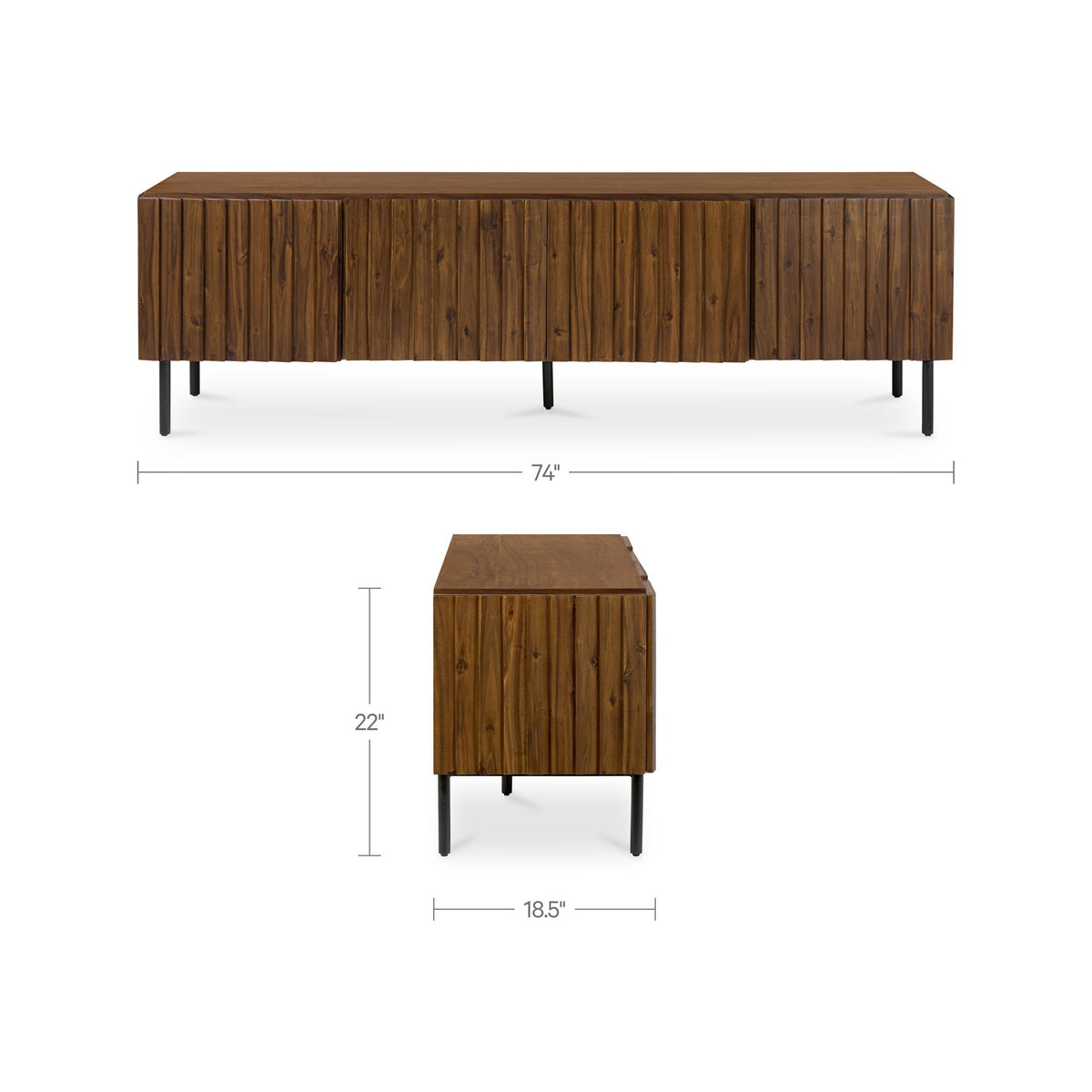 Lincoln - Media Cabinet - Brown