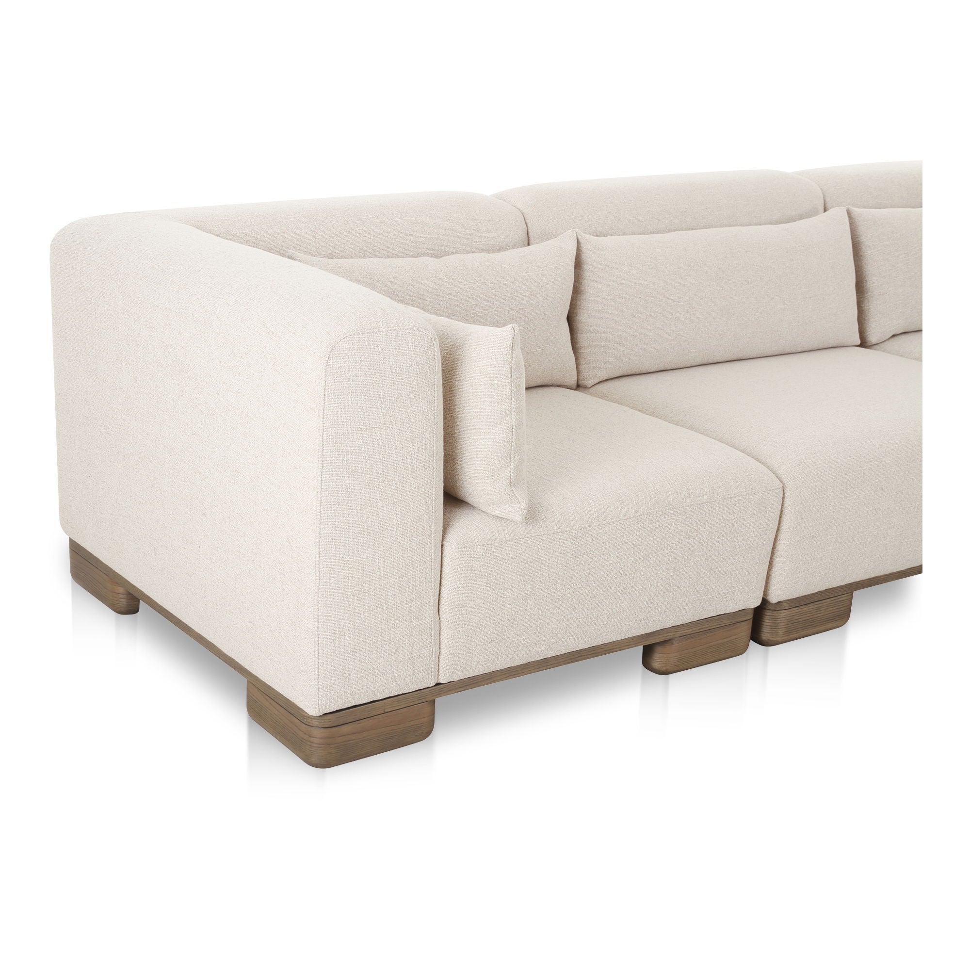 June - Classic L-Shaped Modular Sectional - Oatmeal