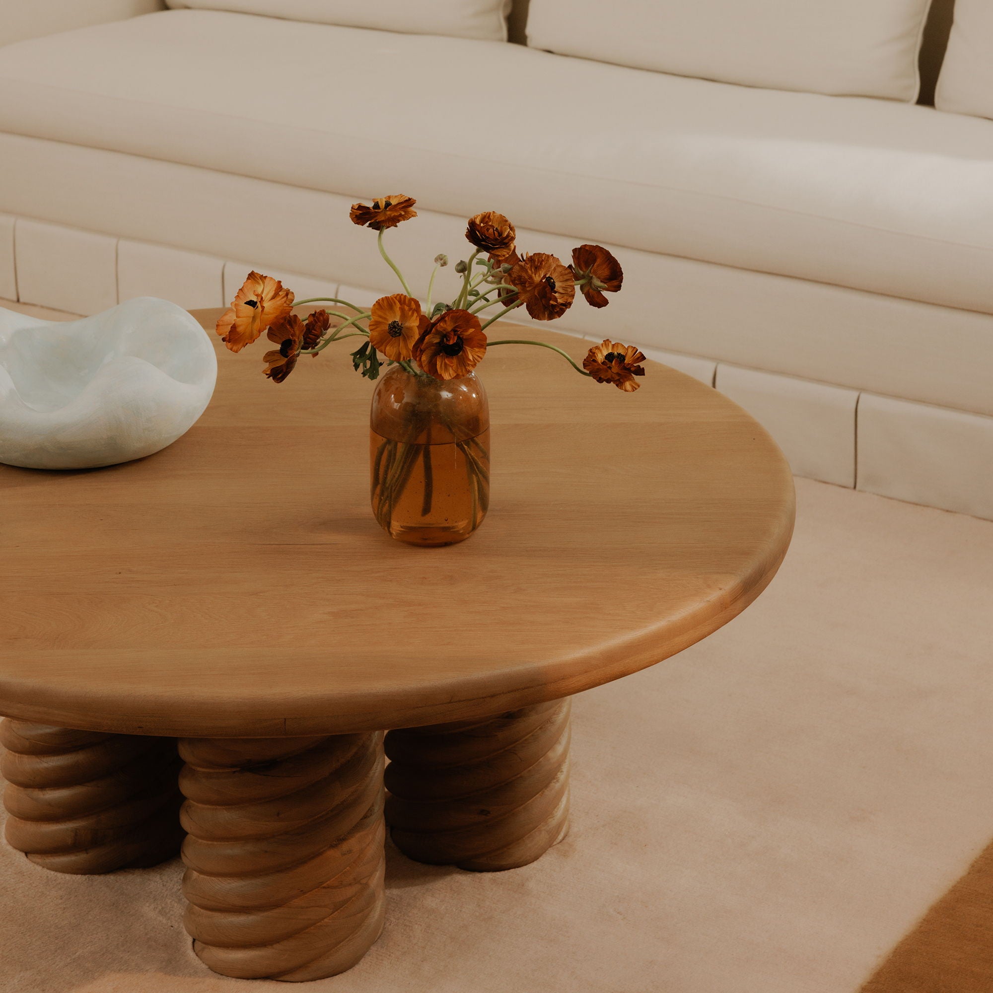 Treccia - Round Coffee Table - Oak