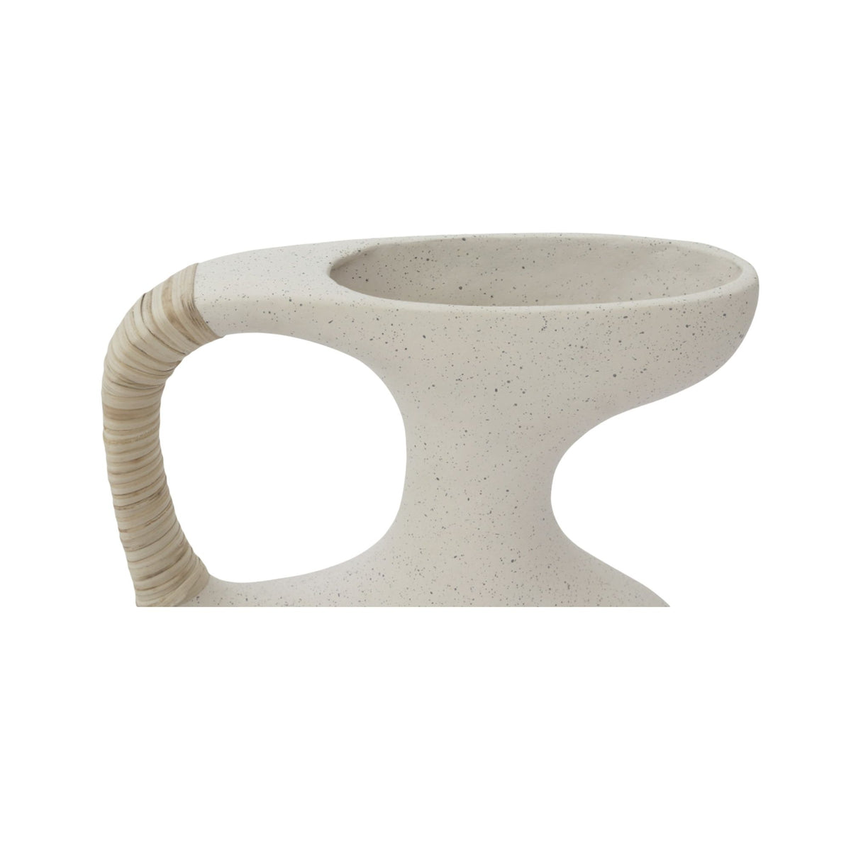 Vila - 13" Sculptural Vessel - Cream / White