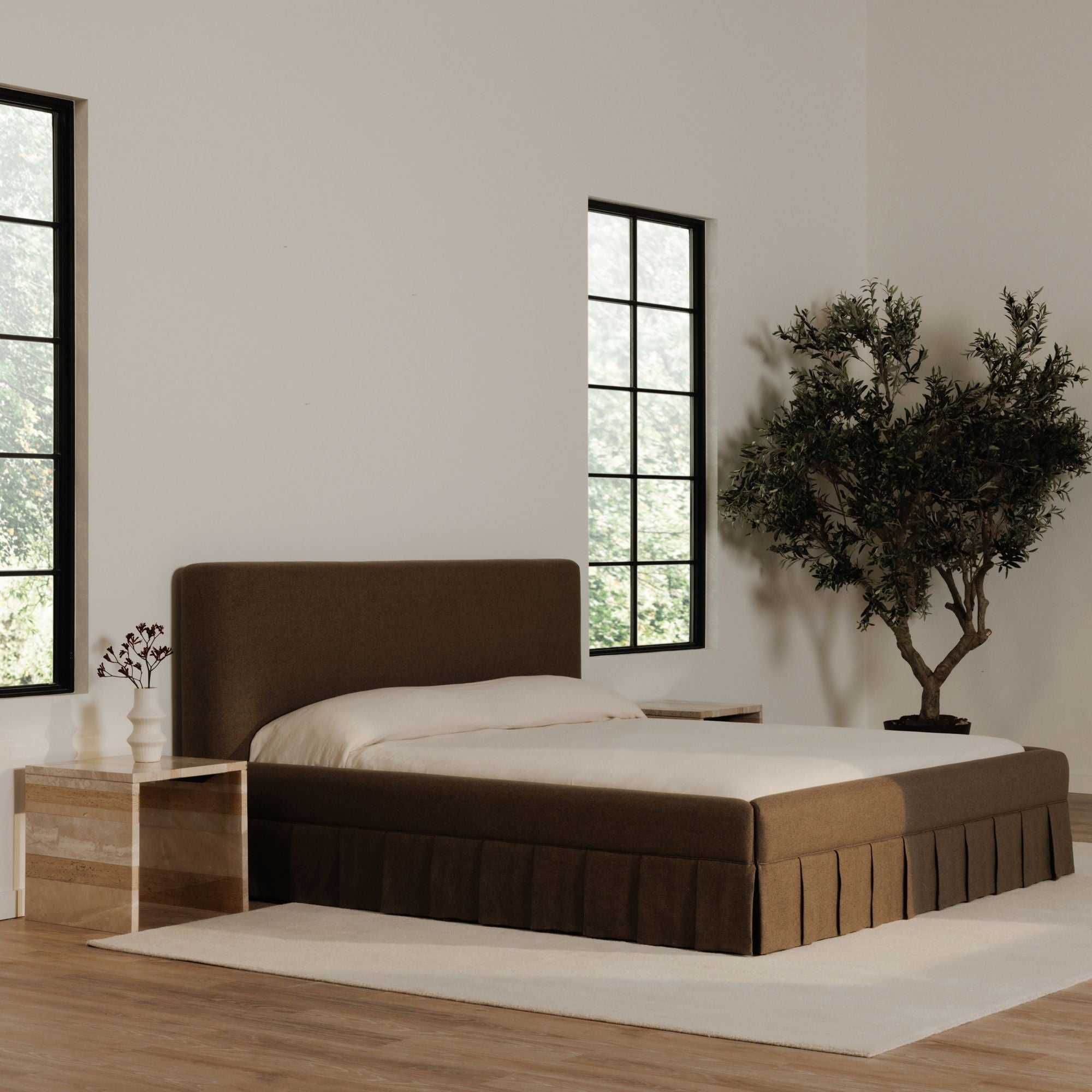 Maren - Queen Bed - Dark Brown