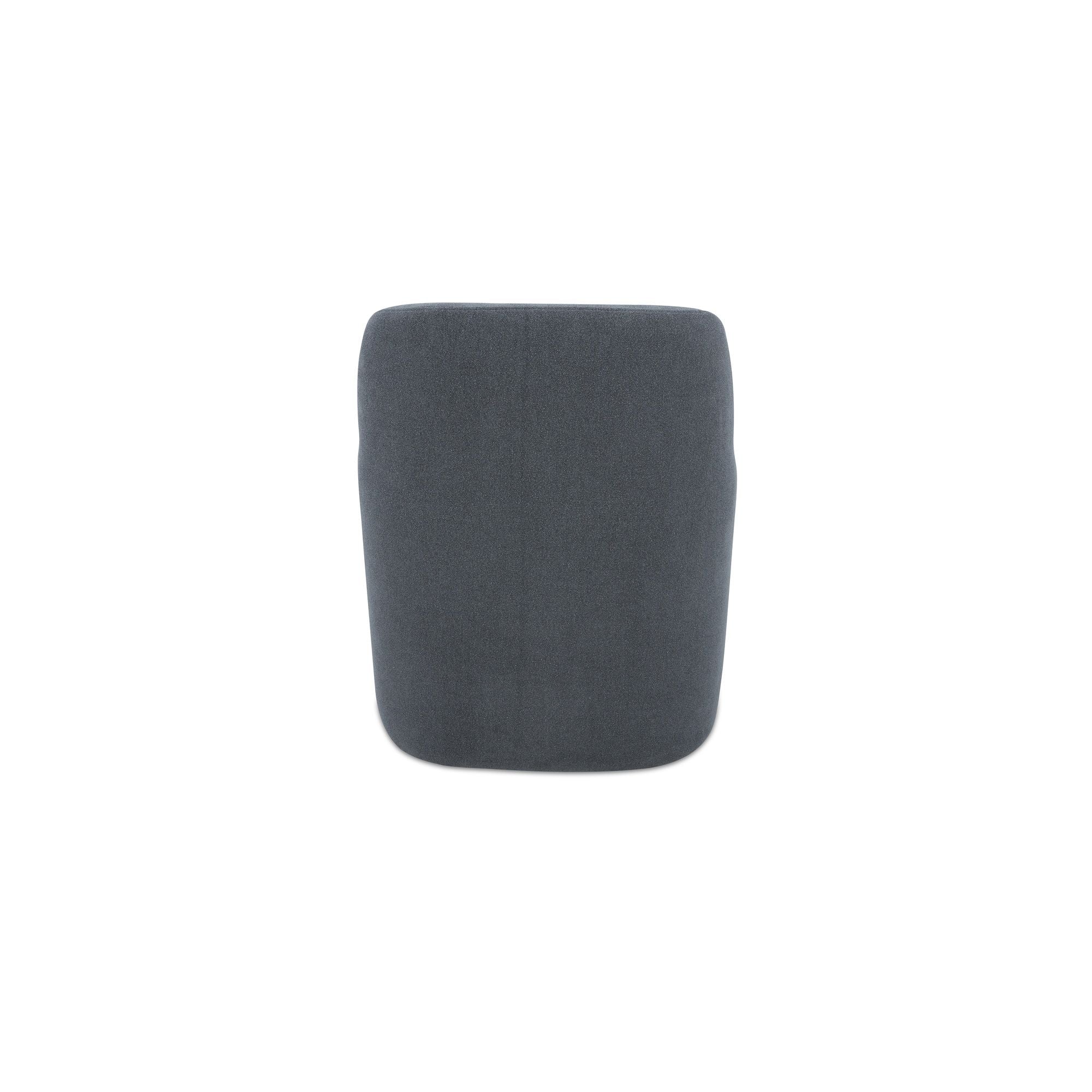 Maisie - Fabric Rolling Dining Chair - Slate Blue