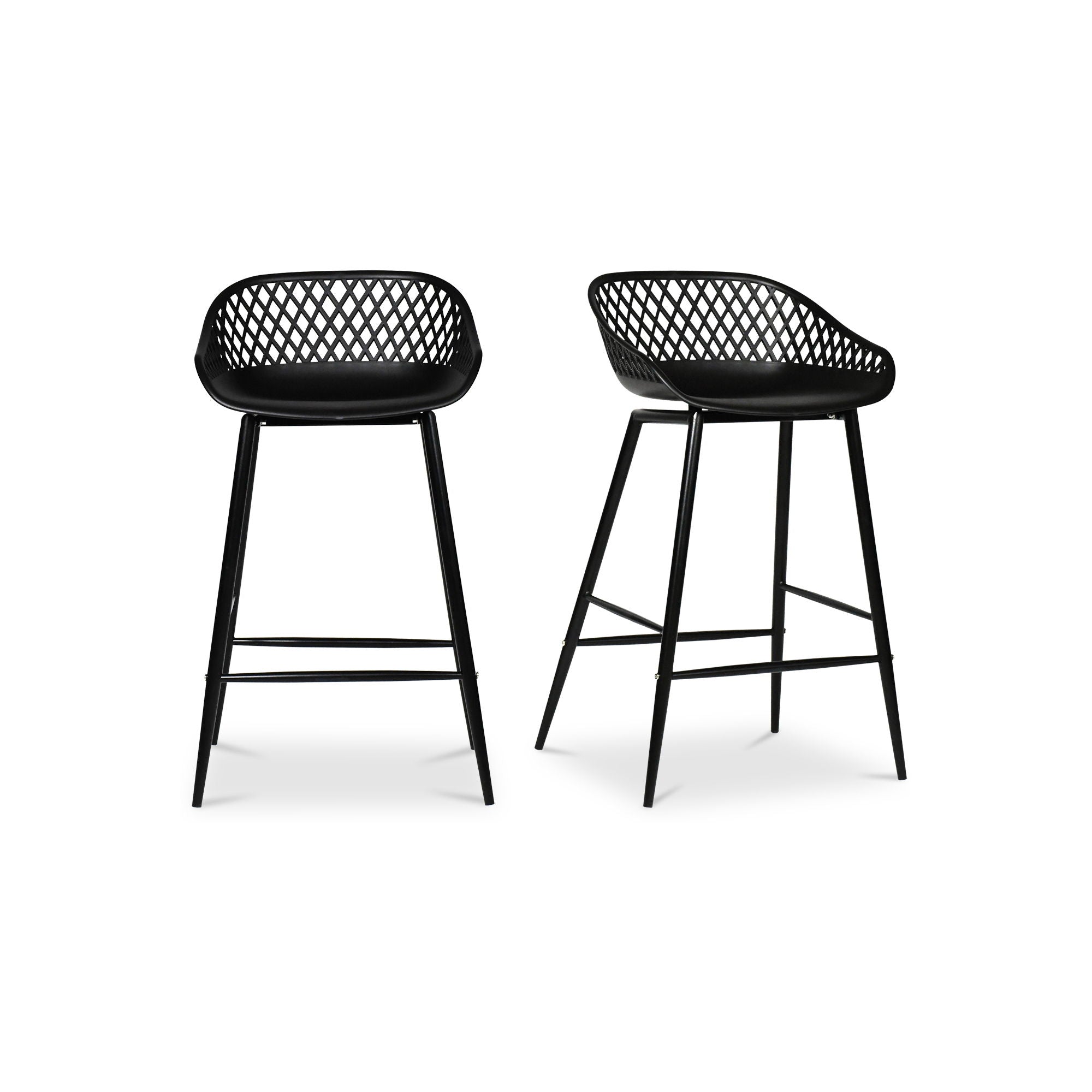 Piazza - Outdoor Counter Stool (Set of 2) - Black