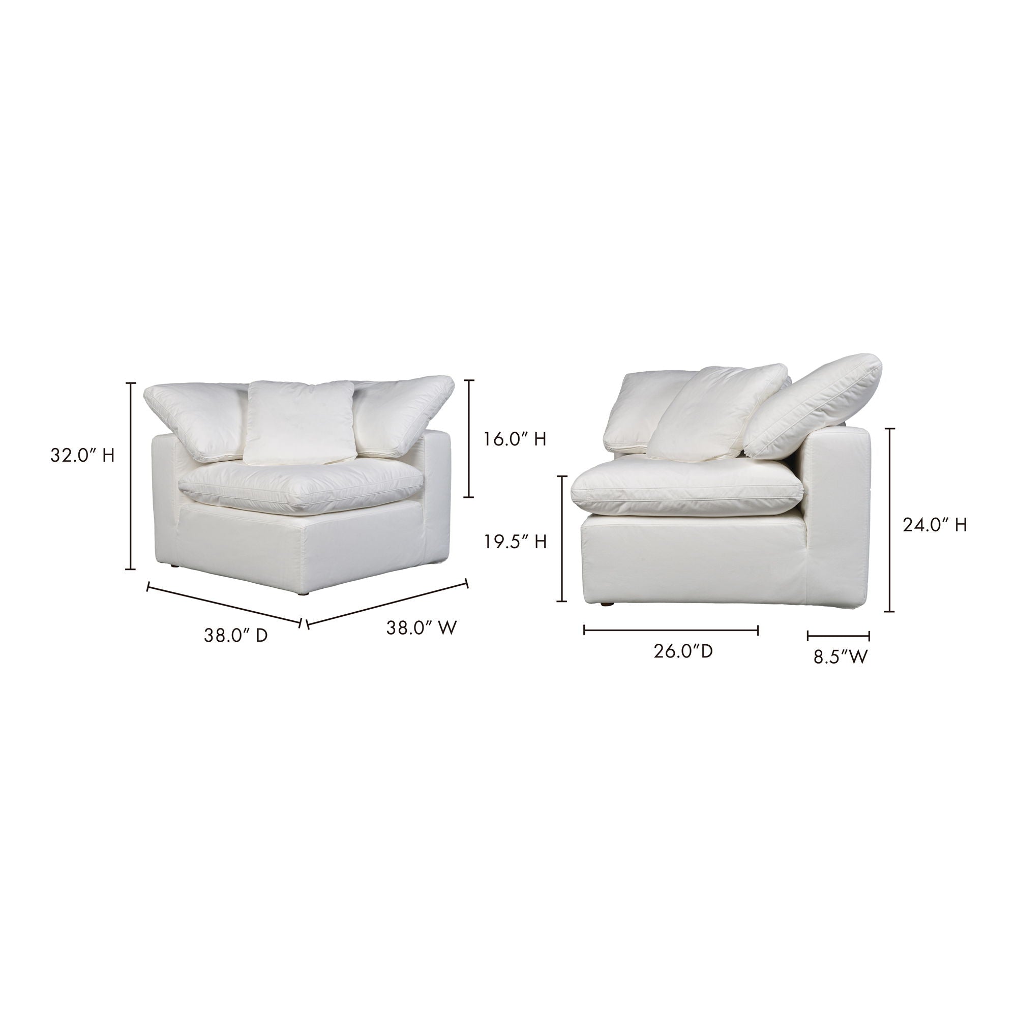 Terra - Livesmart Fabric Condo Corner Chair - Cream