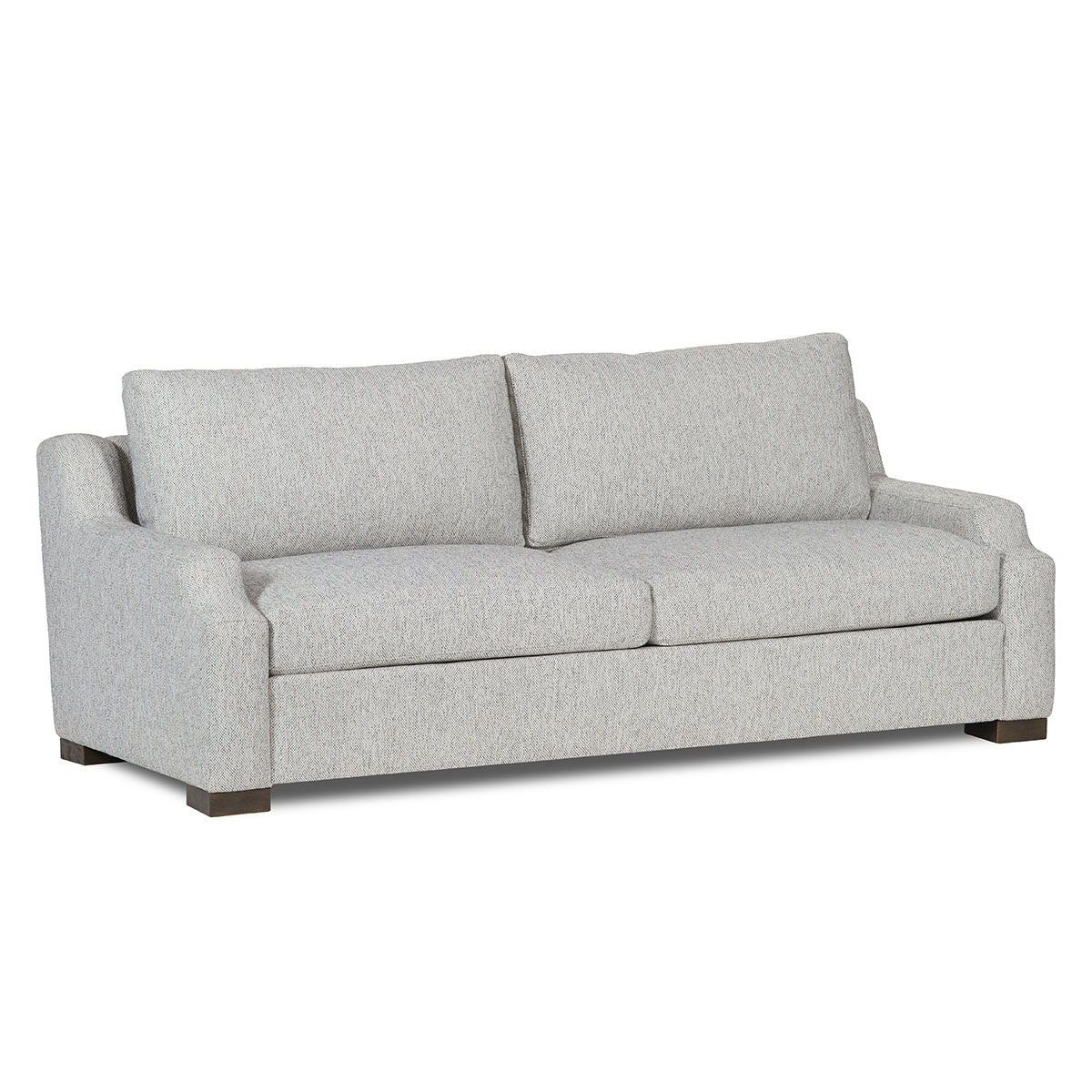 Classic Custom - Rivera Small Sofa With English Modern Arm Point Fabric - Pebble