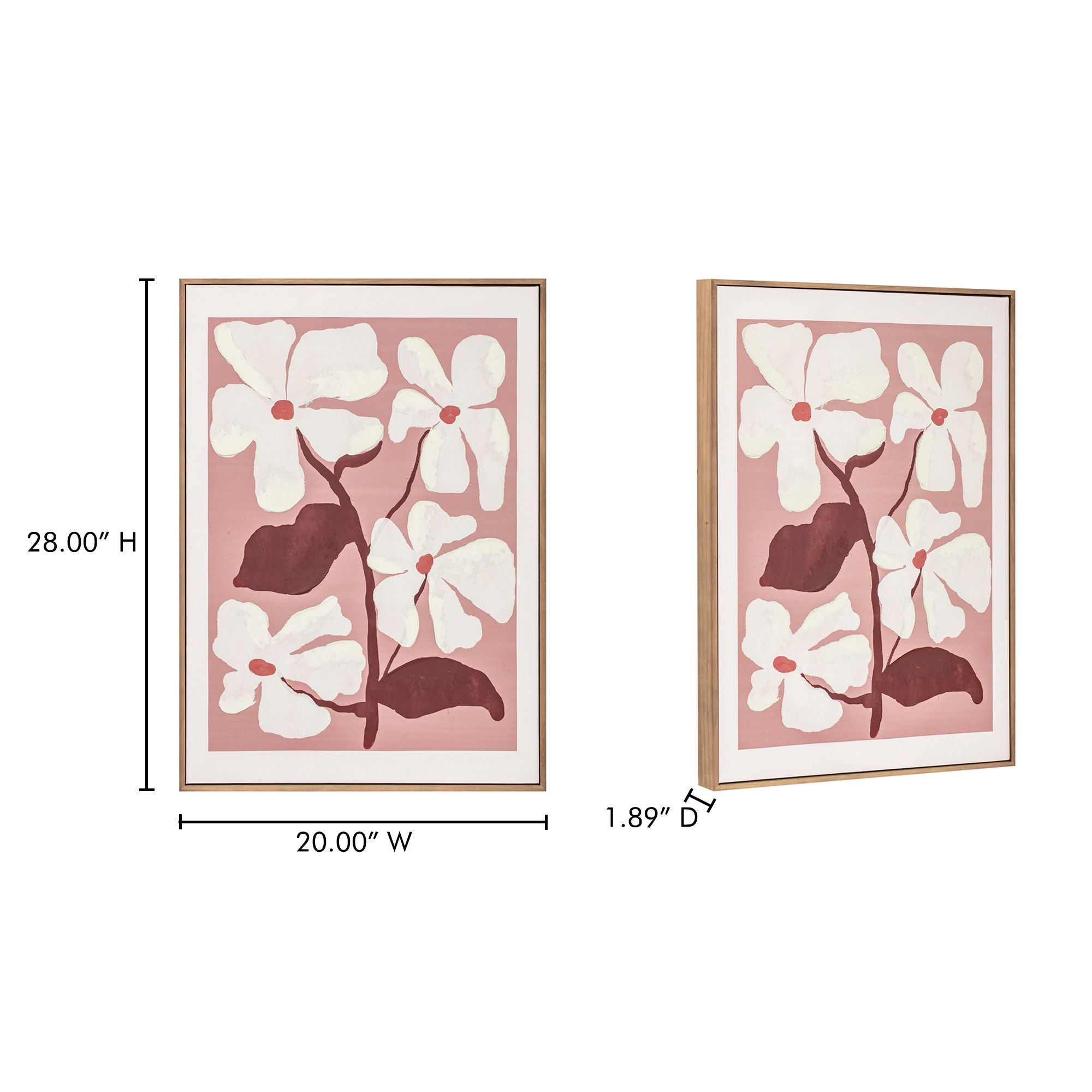Blush - Framed Painting - Pink