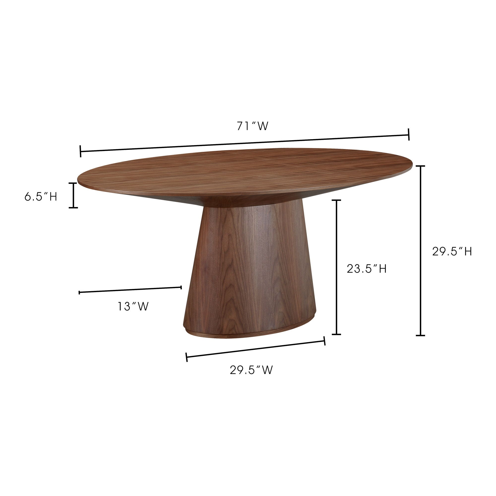 Otago - Oval Dining Table - Natural Walnut