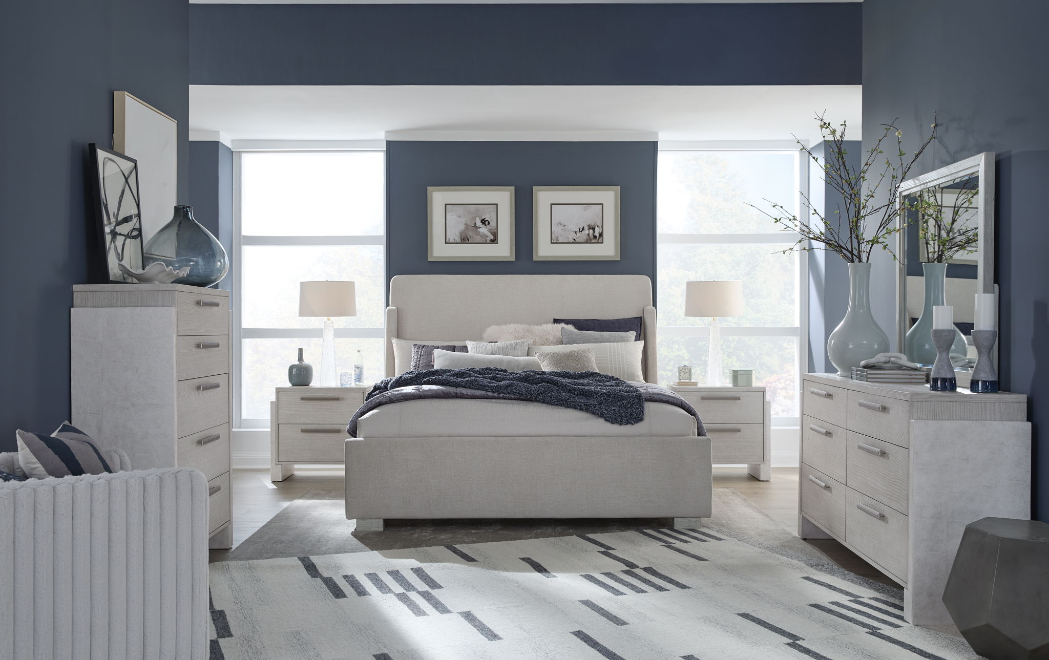 Lorelei - Drawer Nightstand - Misty Cloud