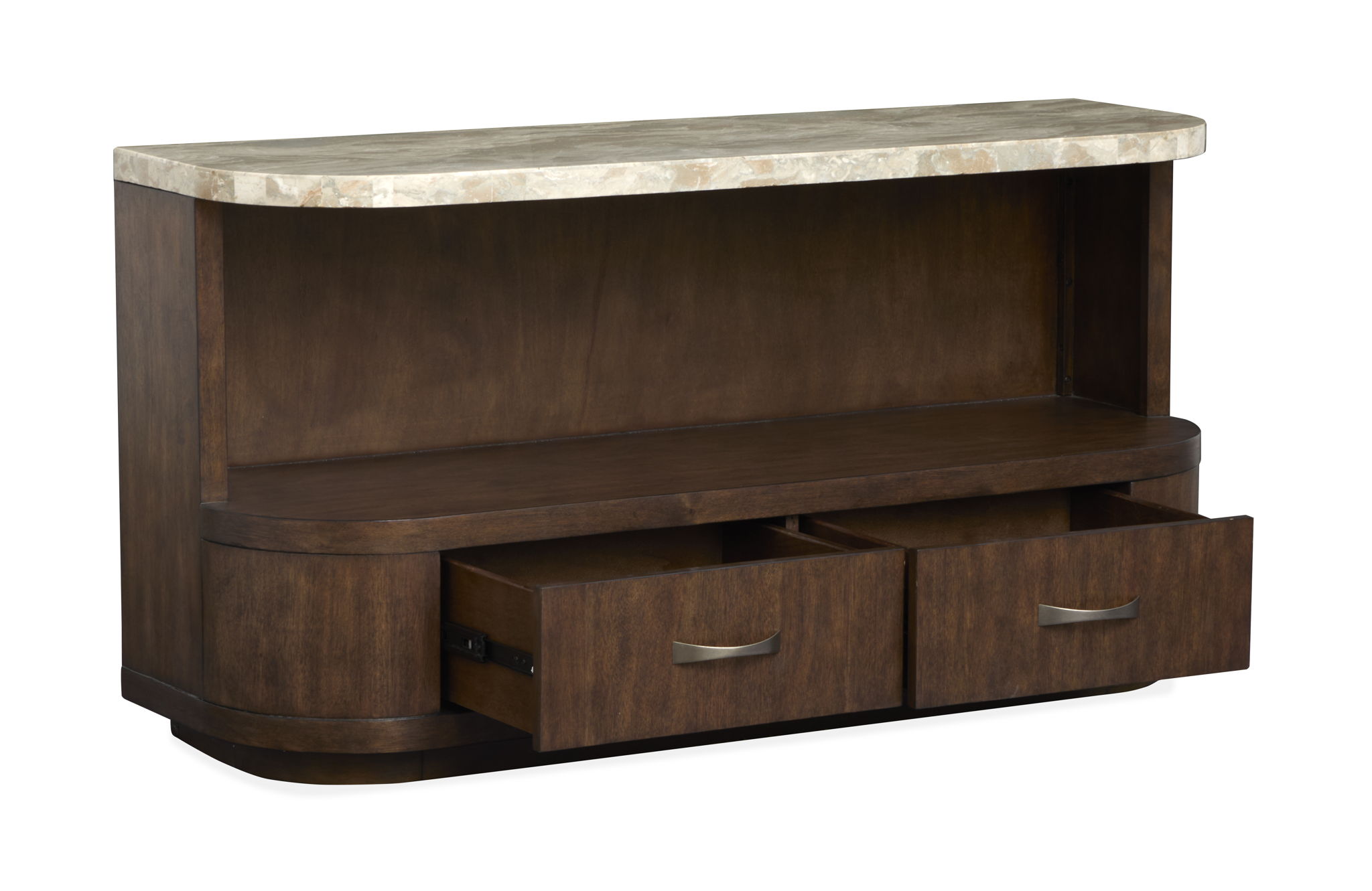 McPherson - Demilune Sofa Table - Burnt Umber