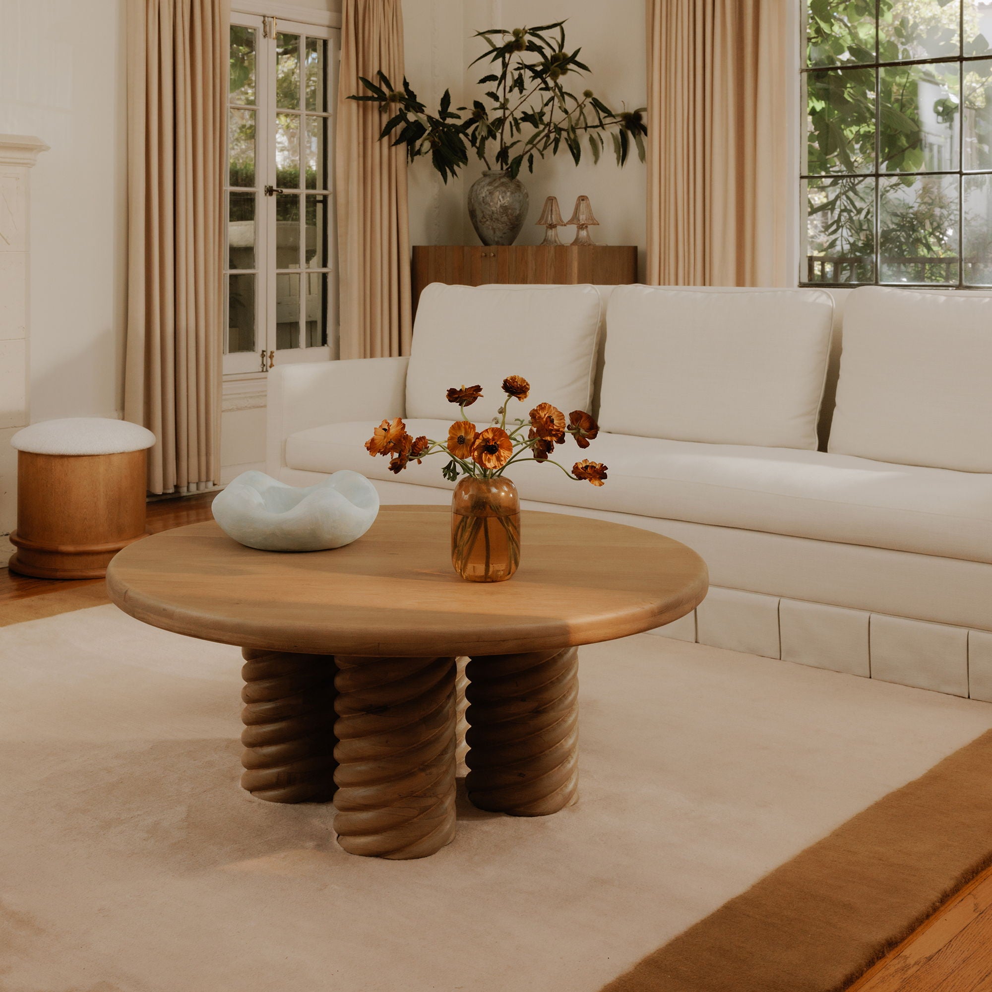 Treccia - Round Coffee Table - Oak