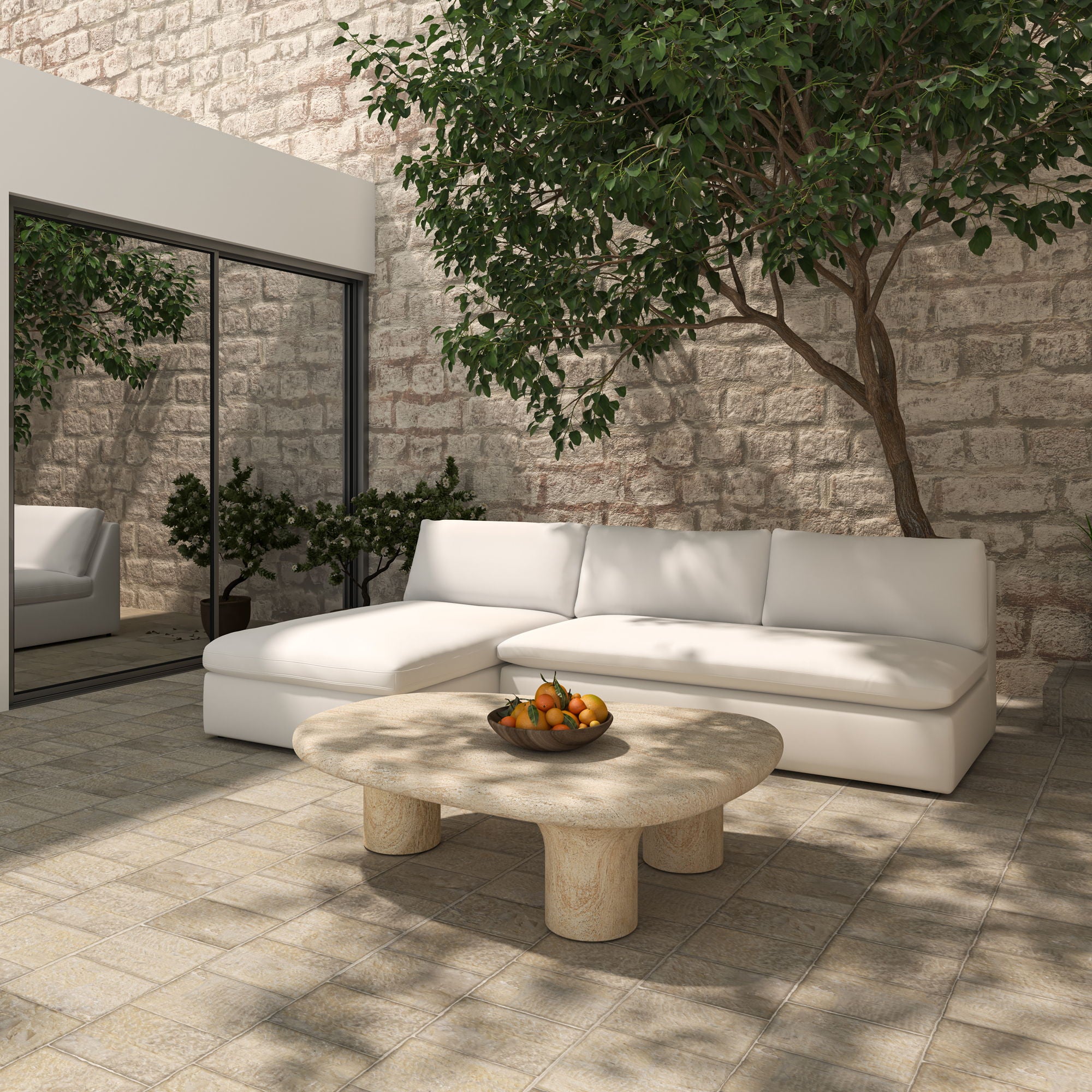 Miles - 2 Piece Outdoor Modular - White