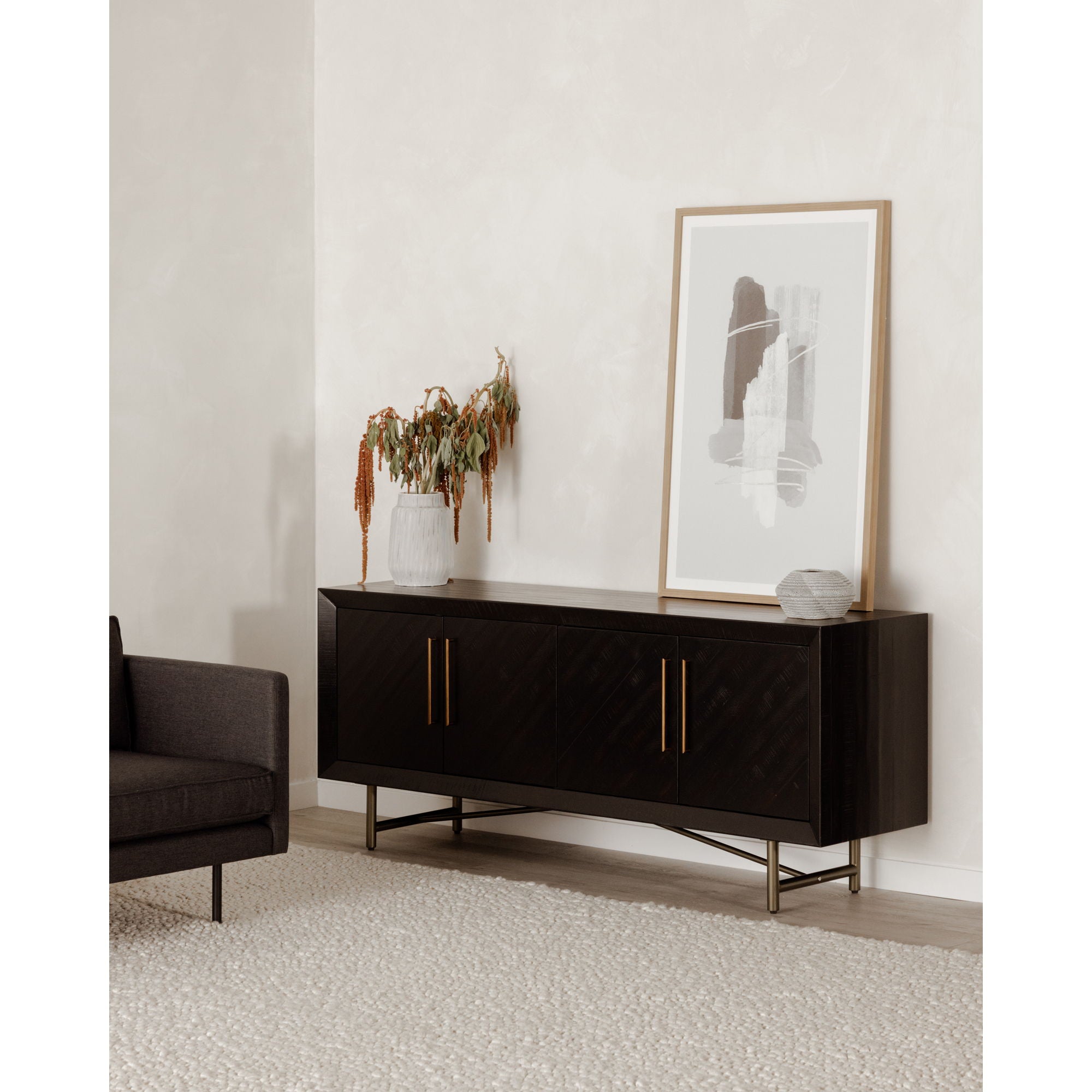 Sicily - 4 Door Sideboard - Black