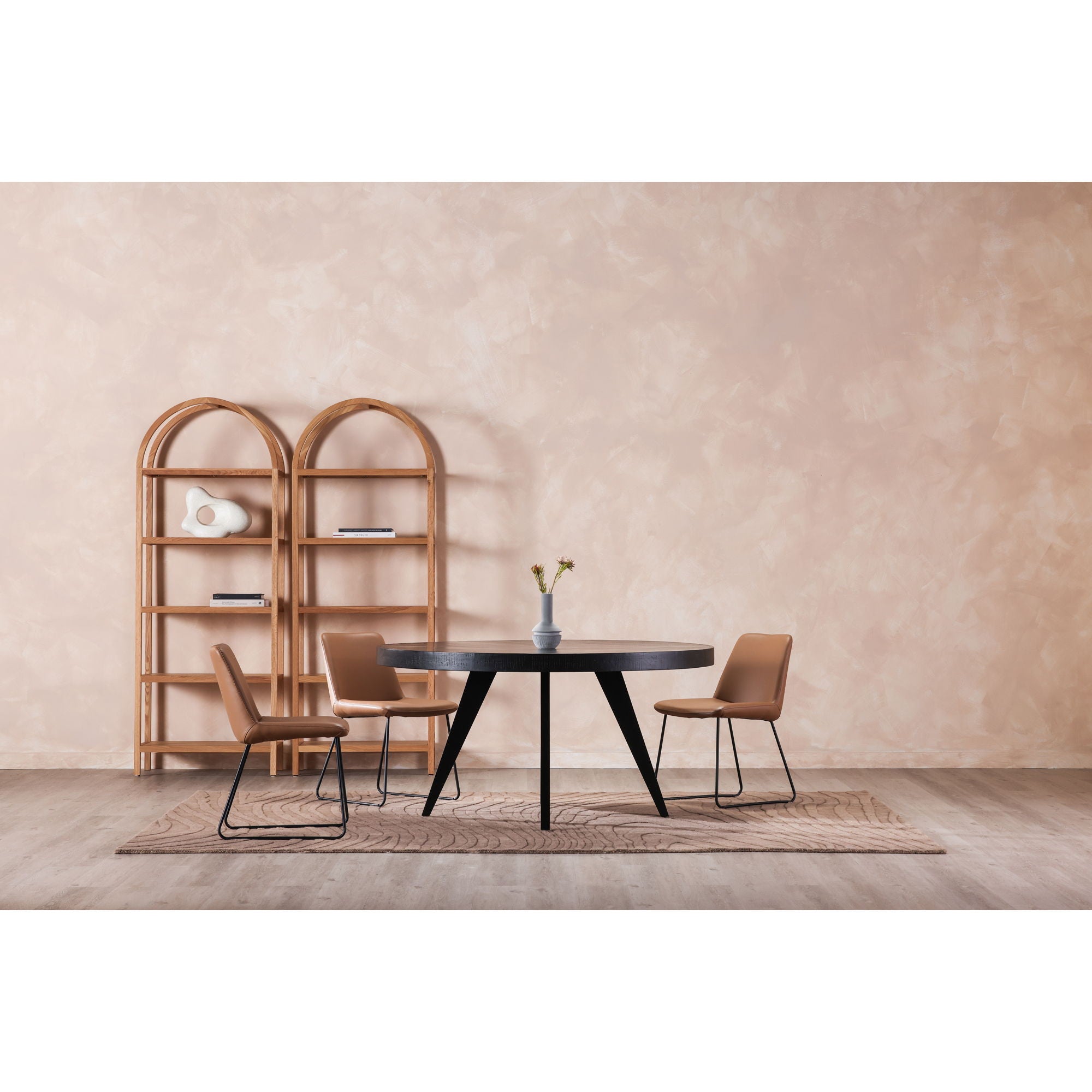 Parq - Acacia Round Dining Table - Black