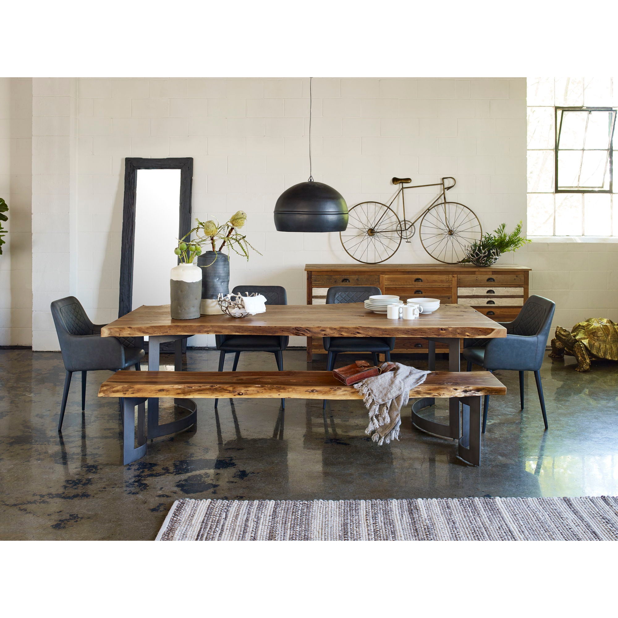 Bent - Large Dining Table - Natural Stain