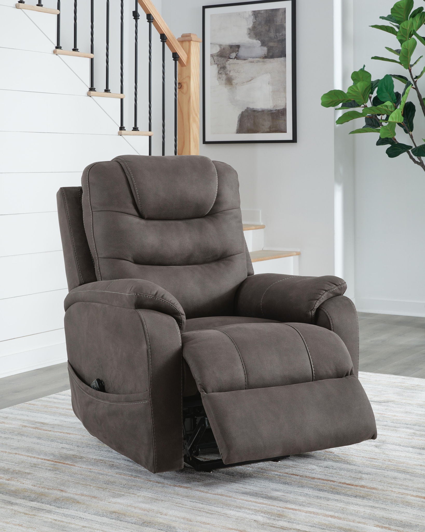 Snowfield - Power Lift Recliner - Gunmetal