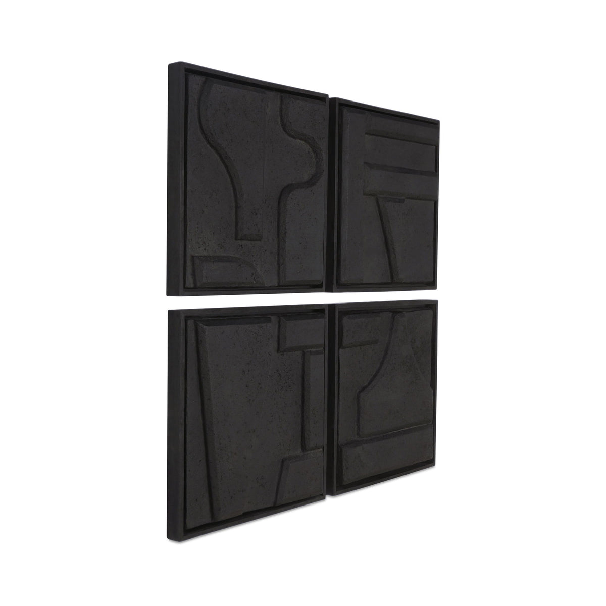 Alva - Wall Sculpture (Set of 4) - Black