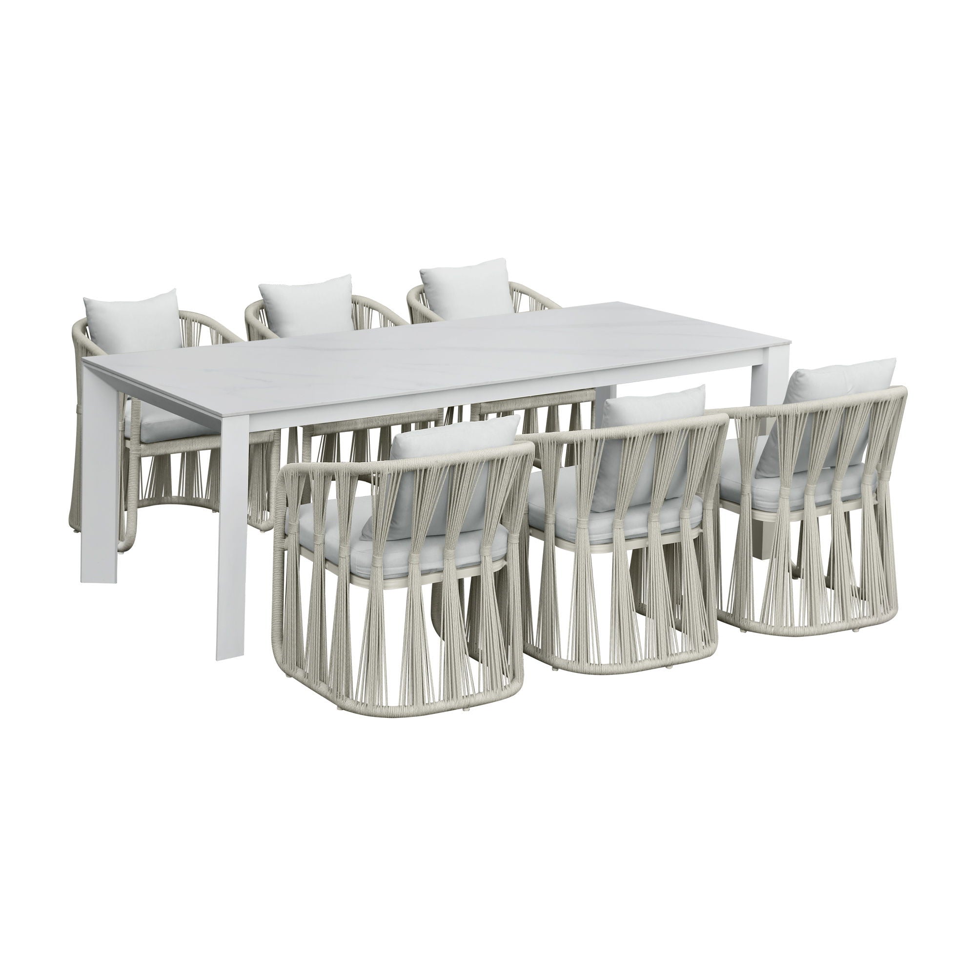 Alexa - Outdoor Dining Table - White