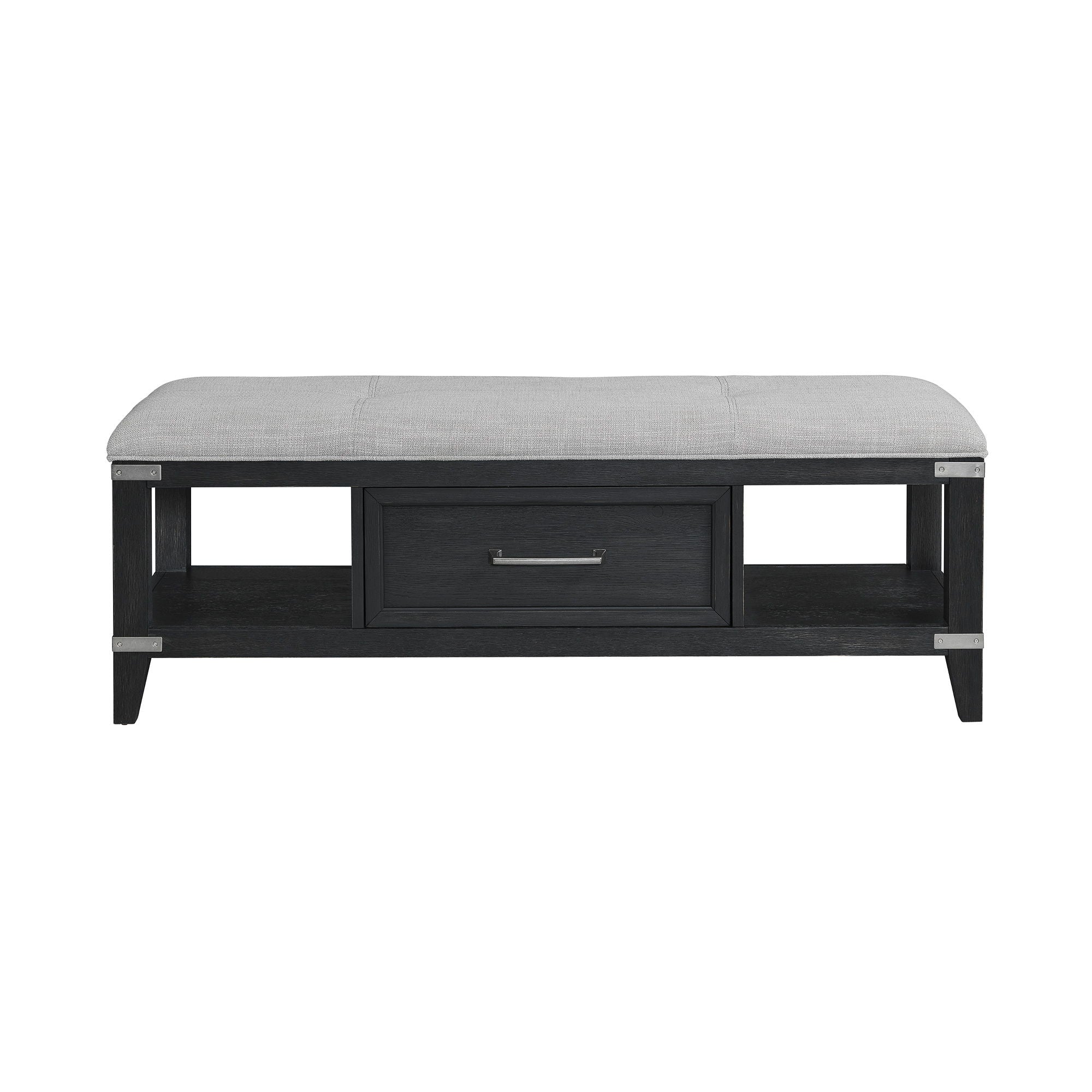 Laguna - Storage Bench - Weathered Steel