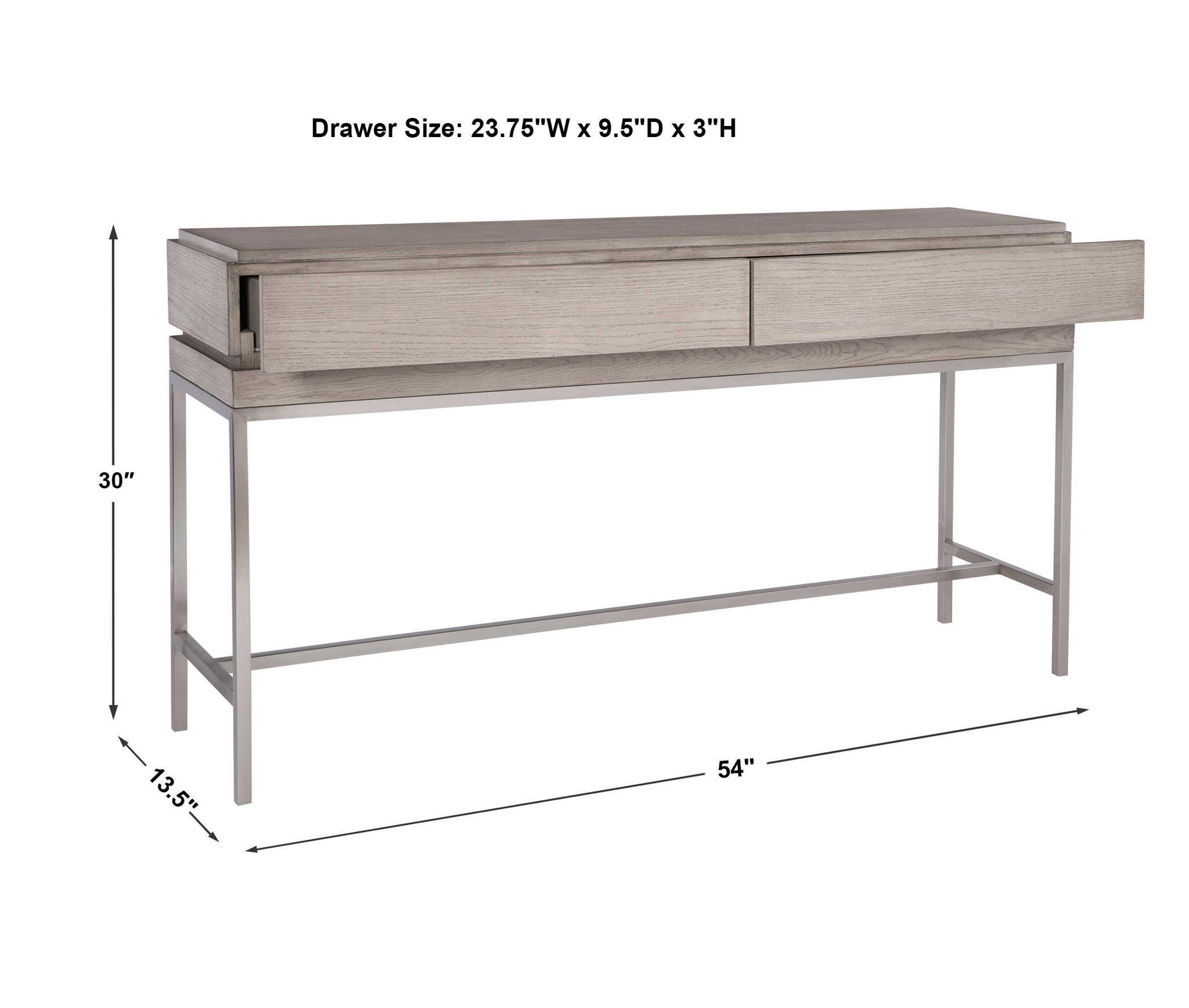 Kamala - Console Table - Gray Oak