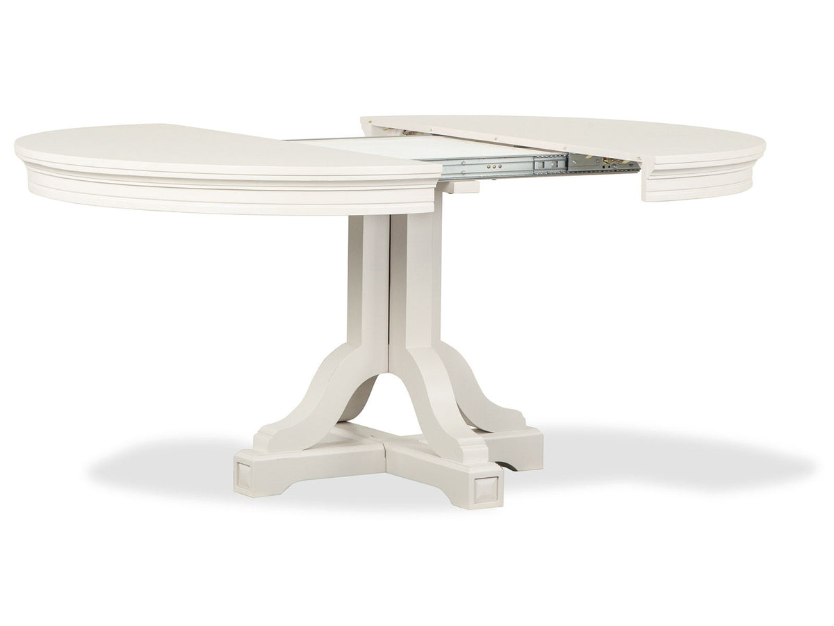 Willowbrook - Extendable 48" Round Dining Table - Egg Shell White