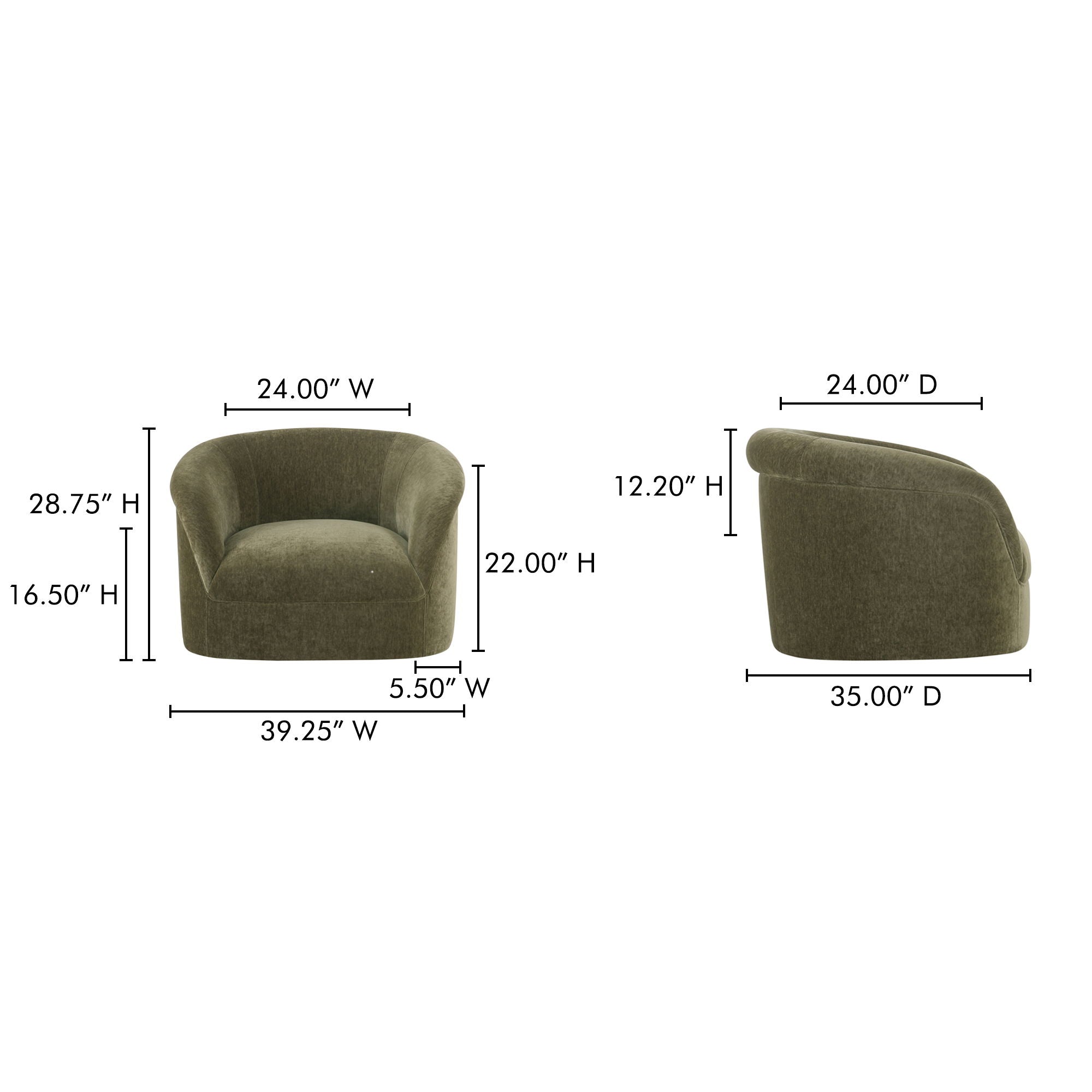 Thora - Lounge Chair - Green