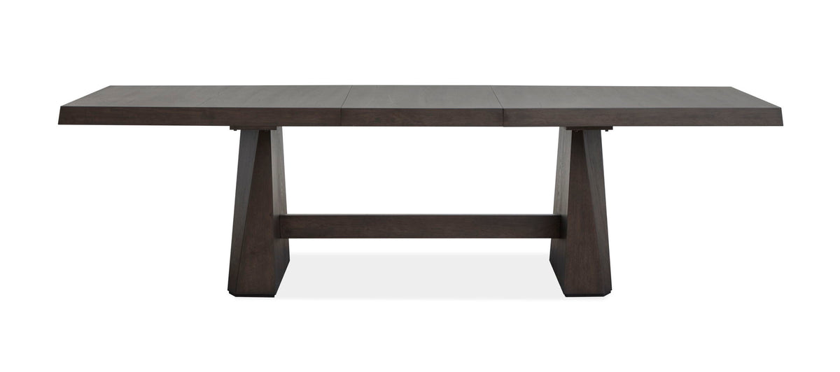 Tauren - Extendable Double Pedestal Dining Table - Coffee Bean