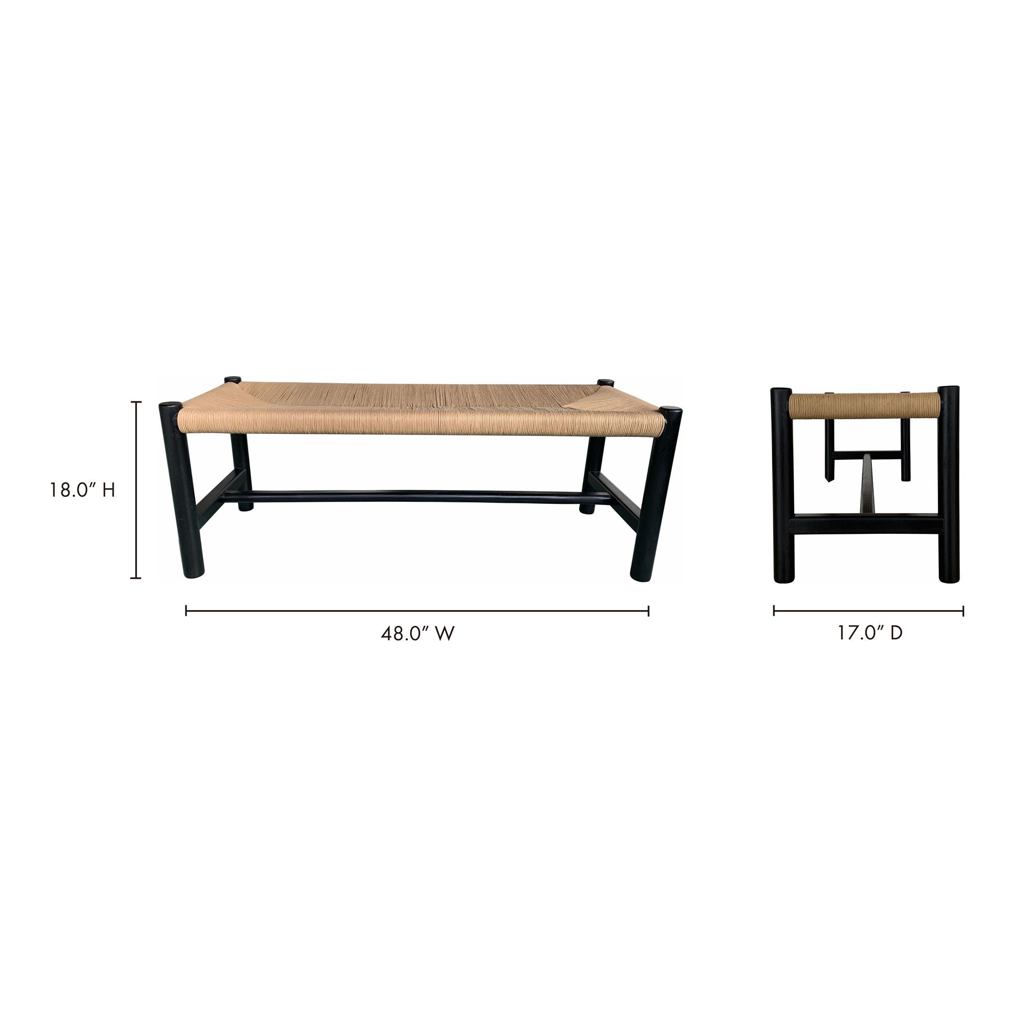 Hawthorn - Bench Small - Black