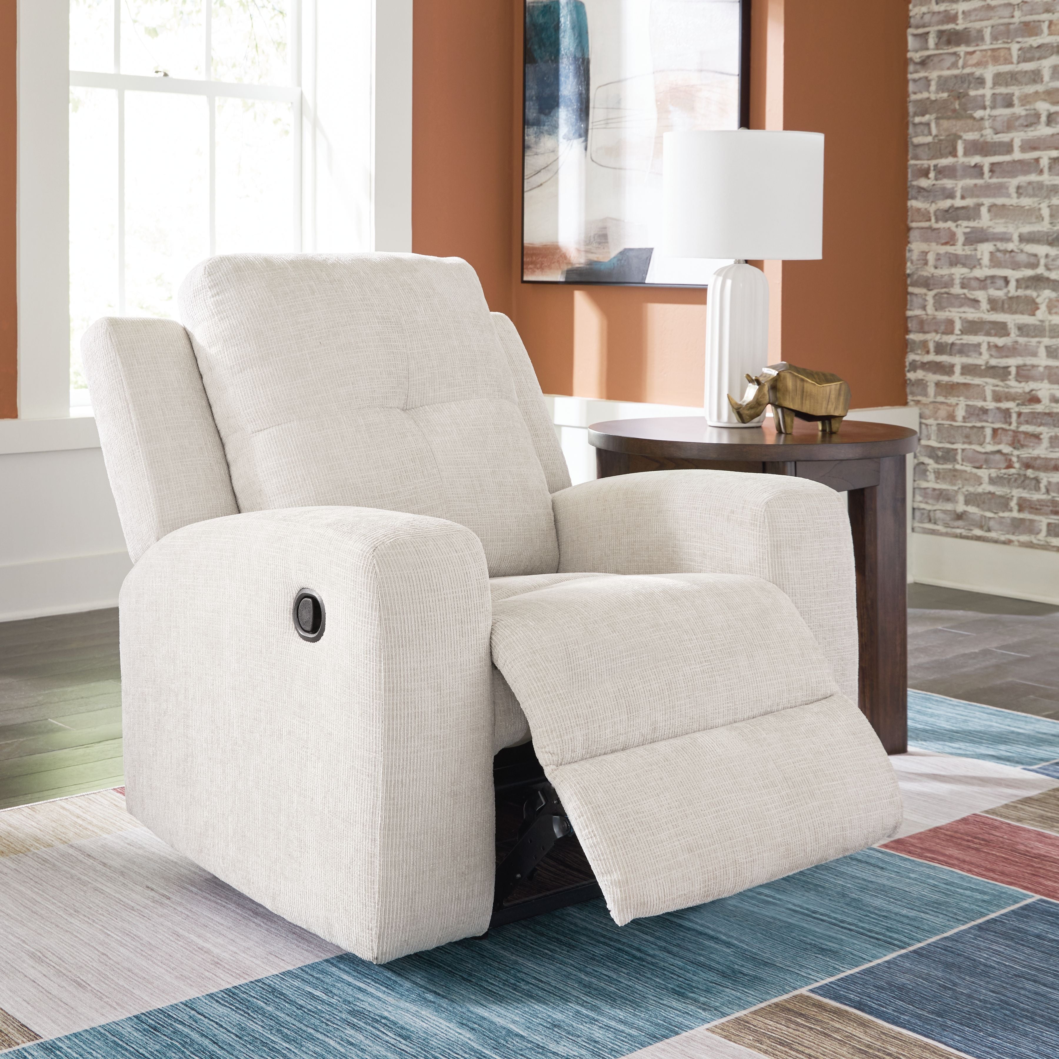 Danum - Stone - Zero Wall Recliner - Fabric