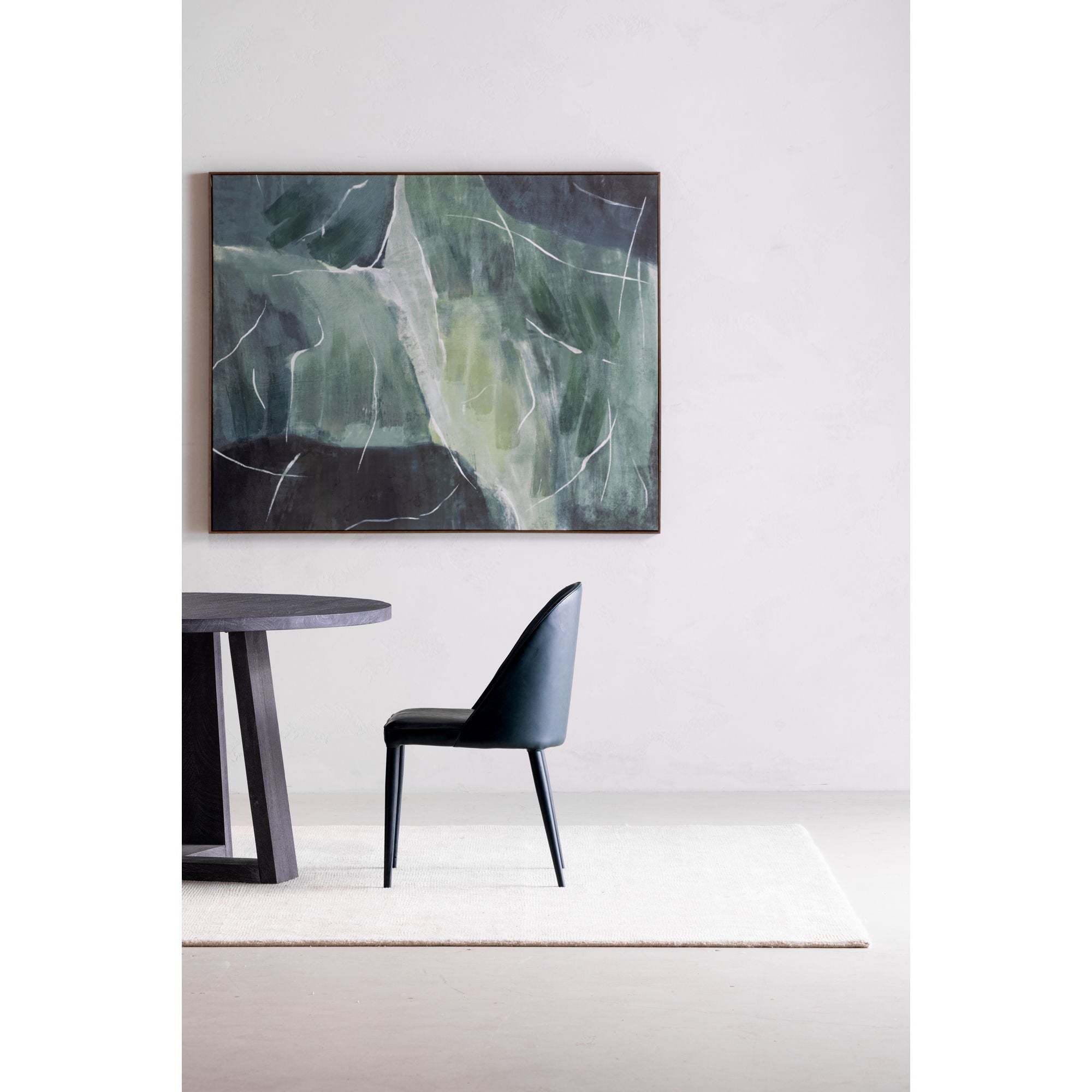 Burton - Vegan Leather Dining Chair (Set of 2) - Dark Teal