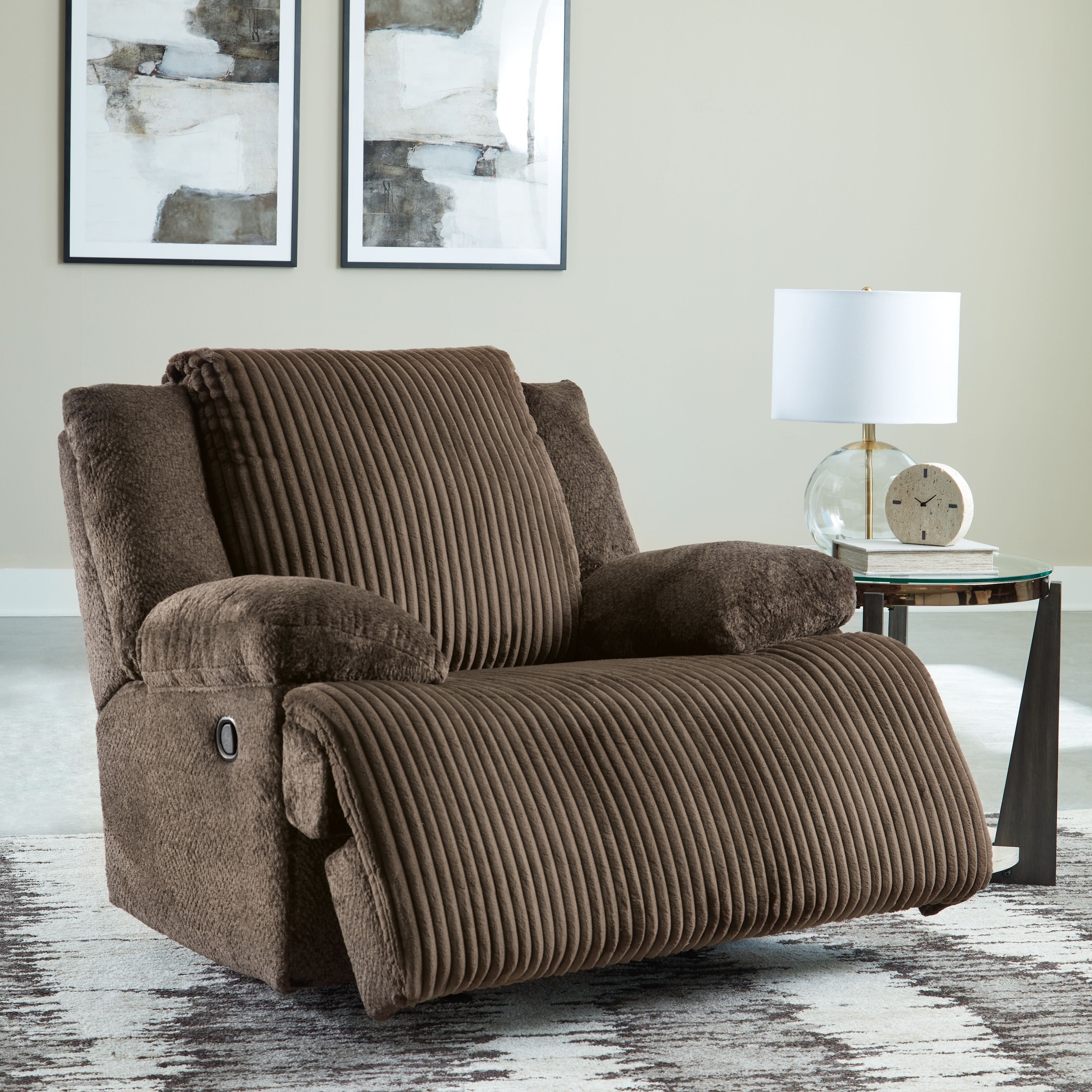 Top Tier - Chocolate - Rocker Recliner - Fabric