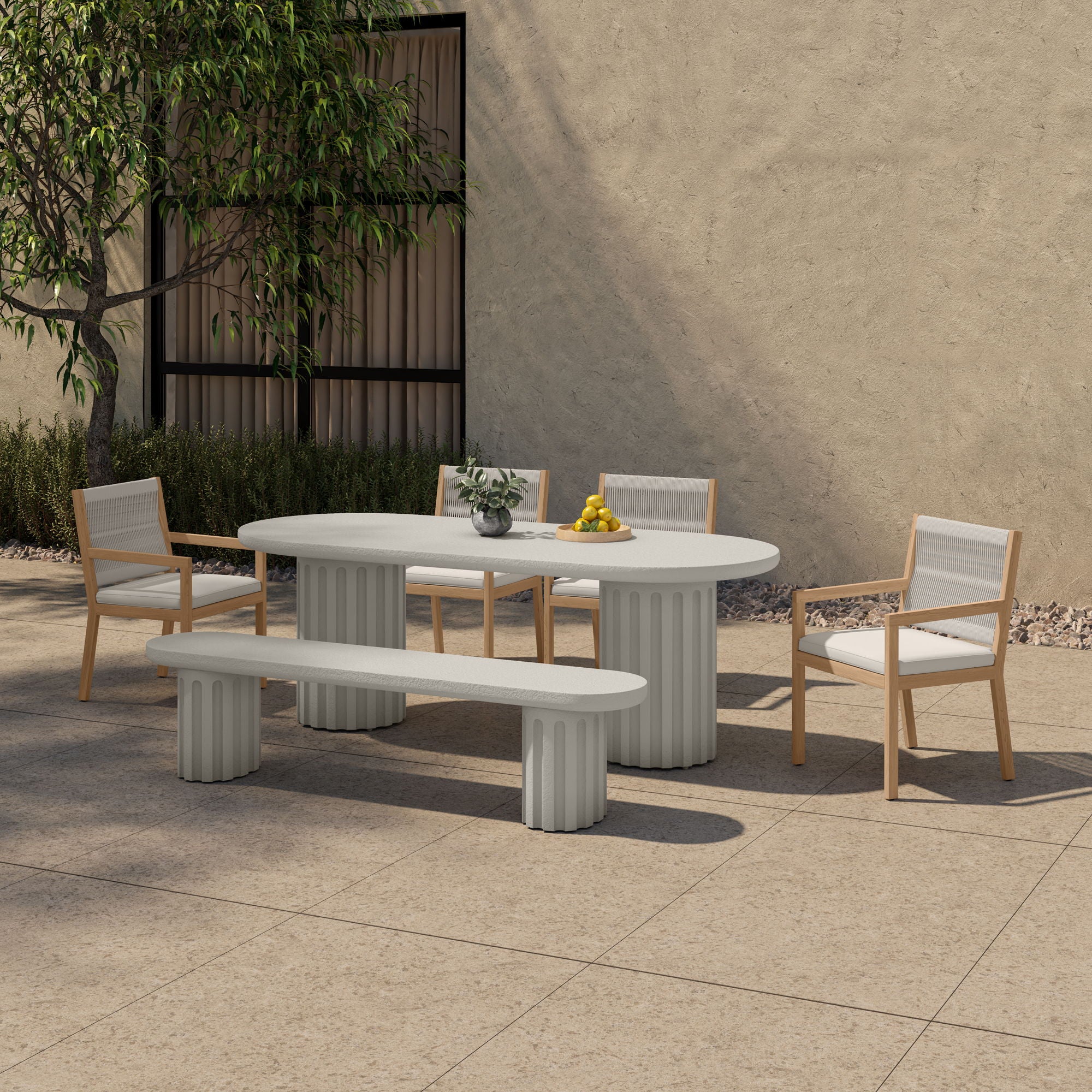 Eris - Outdoor Dining Table - White
