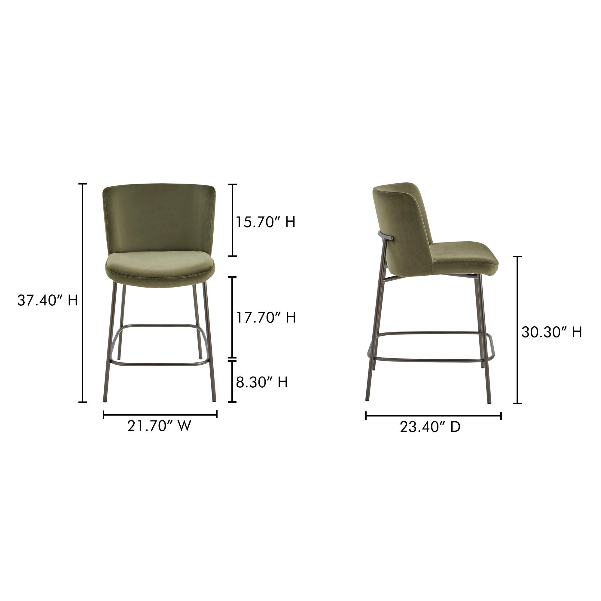 Early - Counter Stool - Green