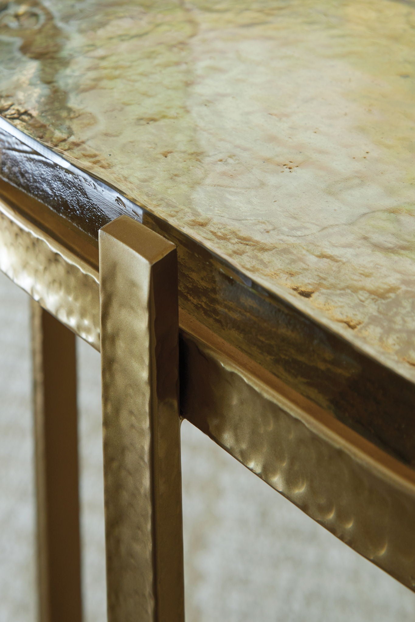 Porterville - Gold Finish - Accent Table