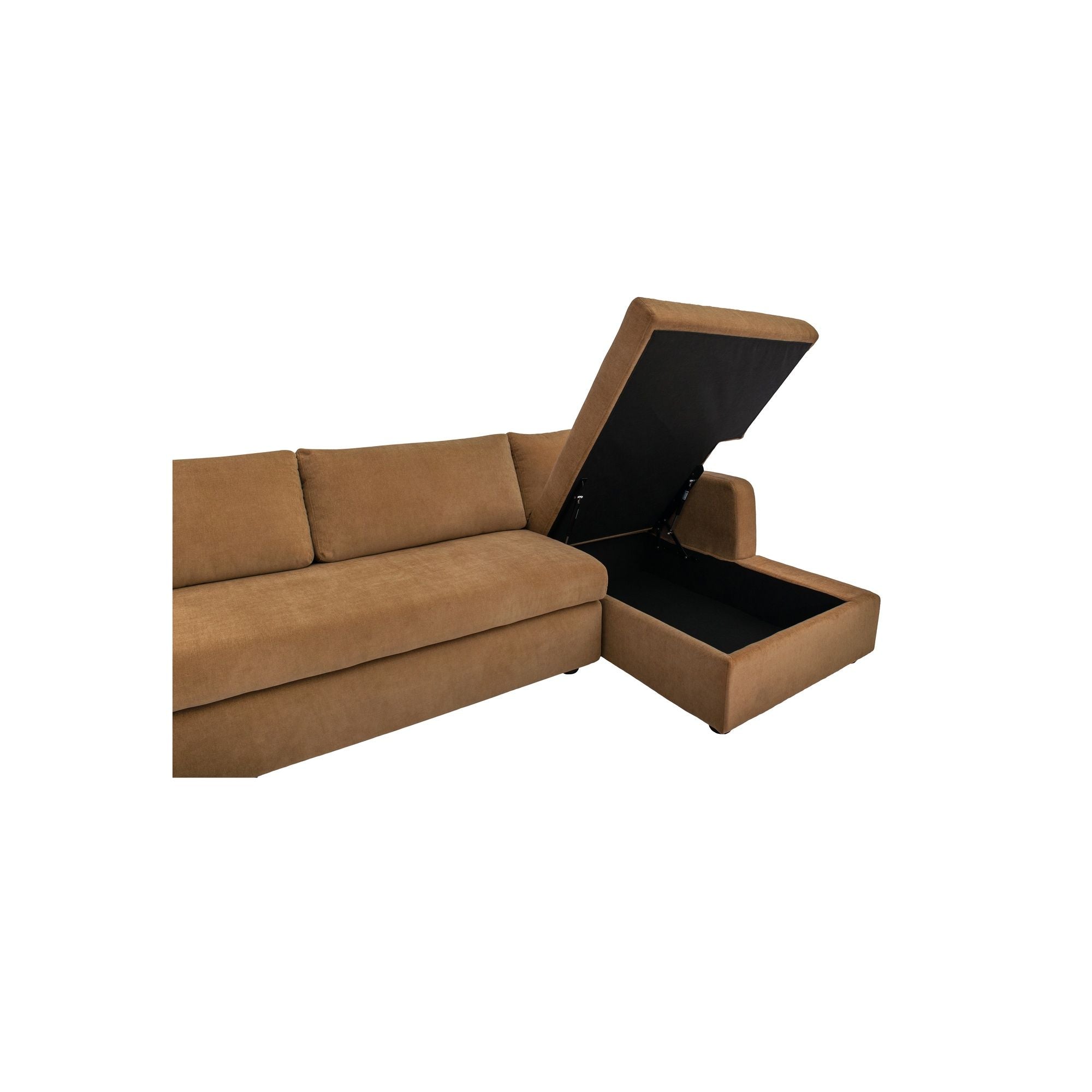 Burrow - Sleeper Sectional With Right Storage Chaise - Ginger