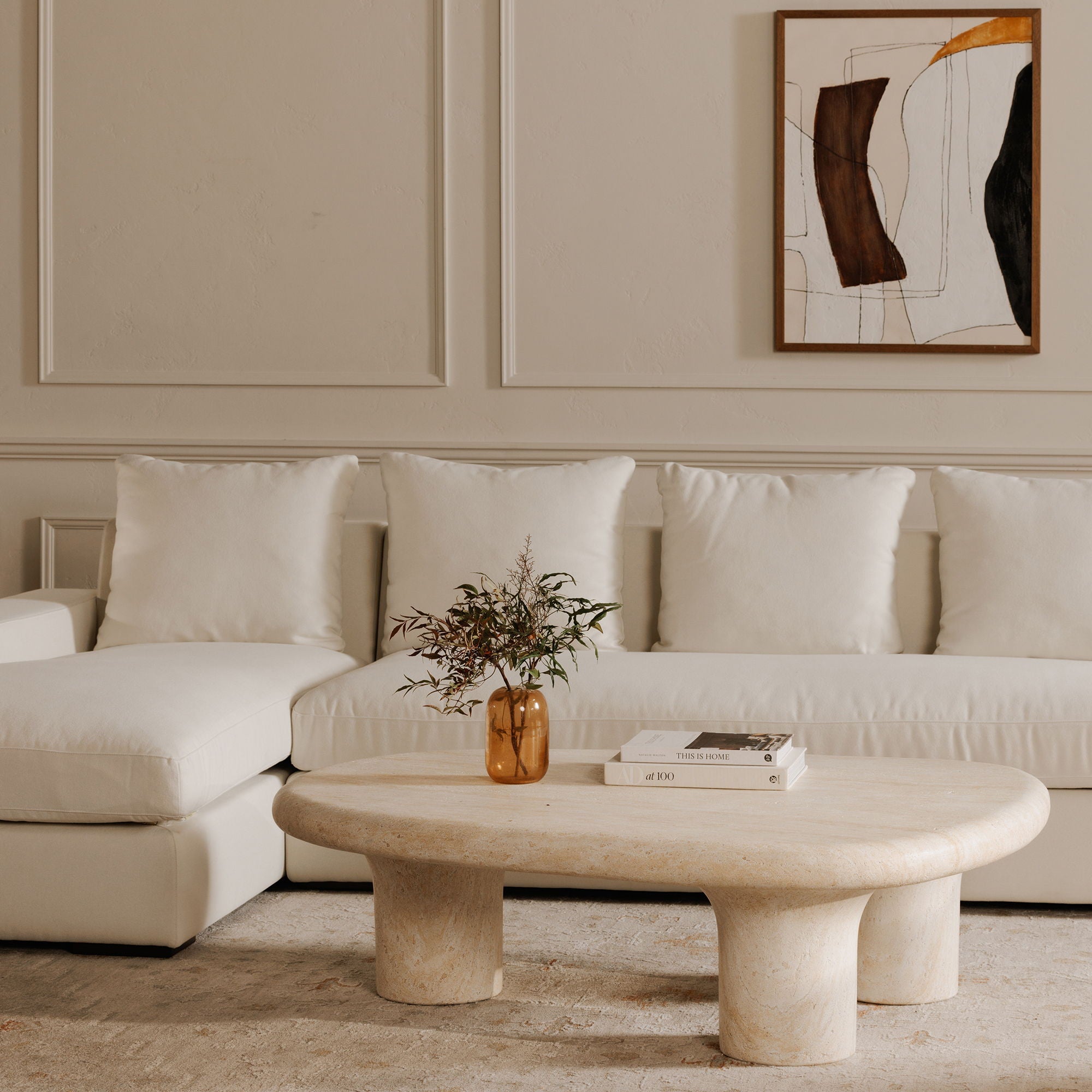 Thomas - Left Sectional - Ivory