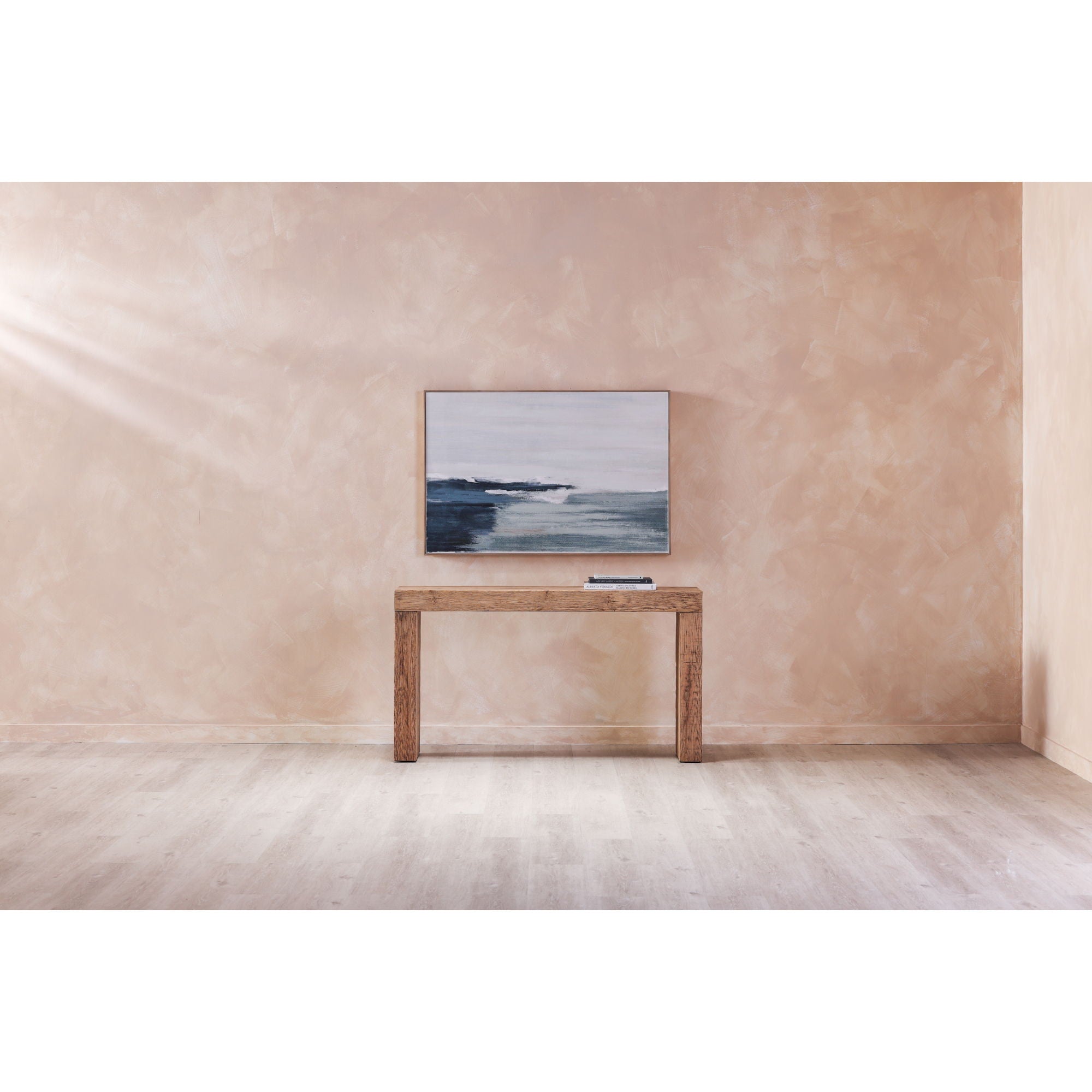 Shoreline - Framed Painting - White